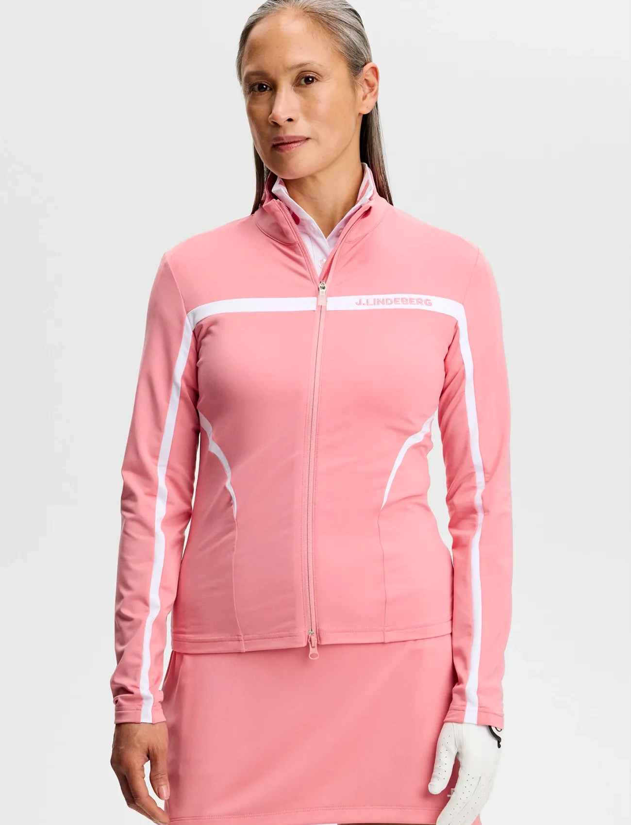 J. Lindeberg Janice Mid Layer, XL, Pink, Sport Clothing > Sport Fleeces & Midlayers, Dame