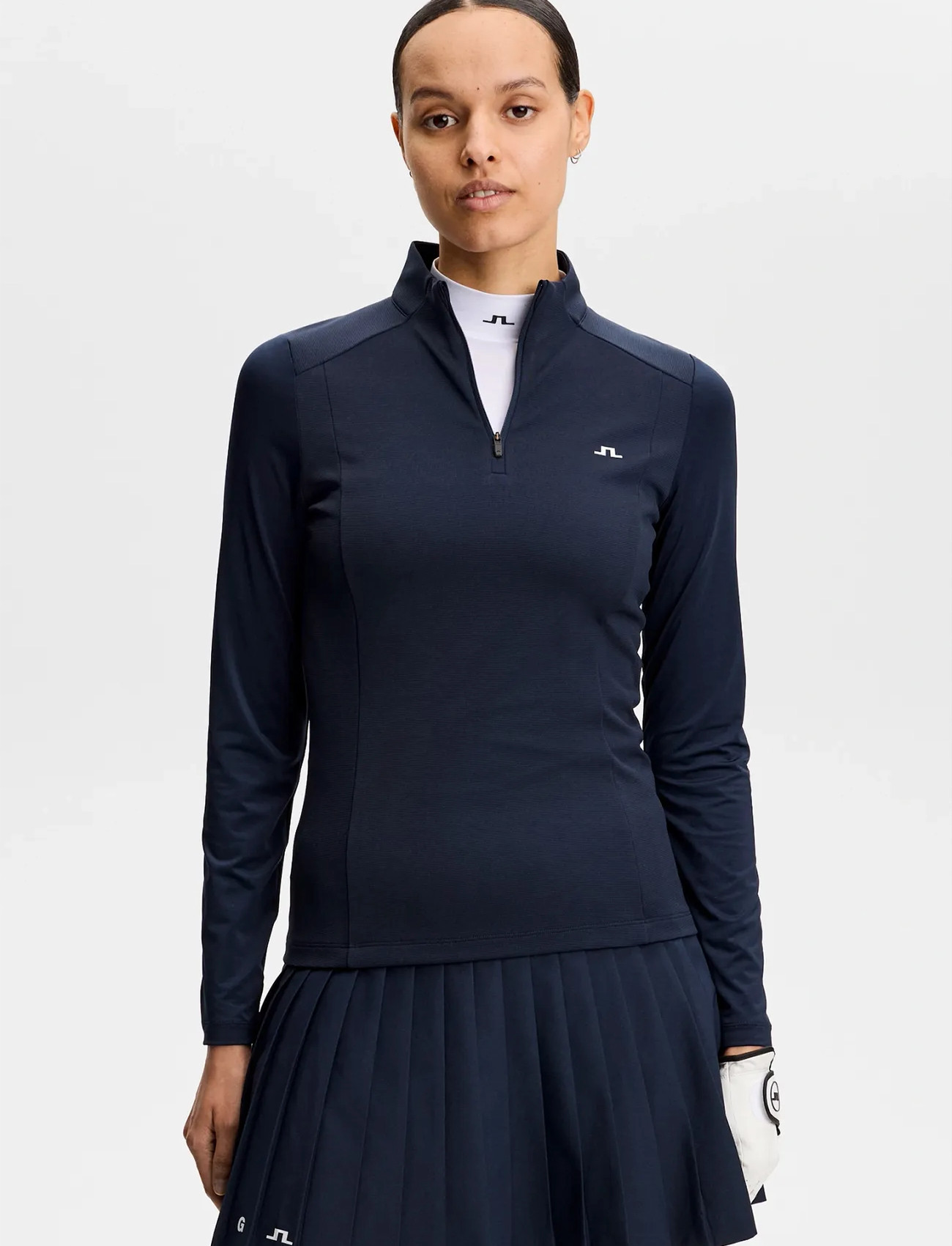 J. Lindeberg Cindy Quarter Zip Mid Layer, S, Navy, Sport Clothing > Sport Fleeces & Midlayers, Dame