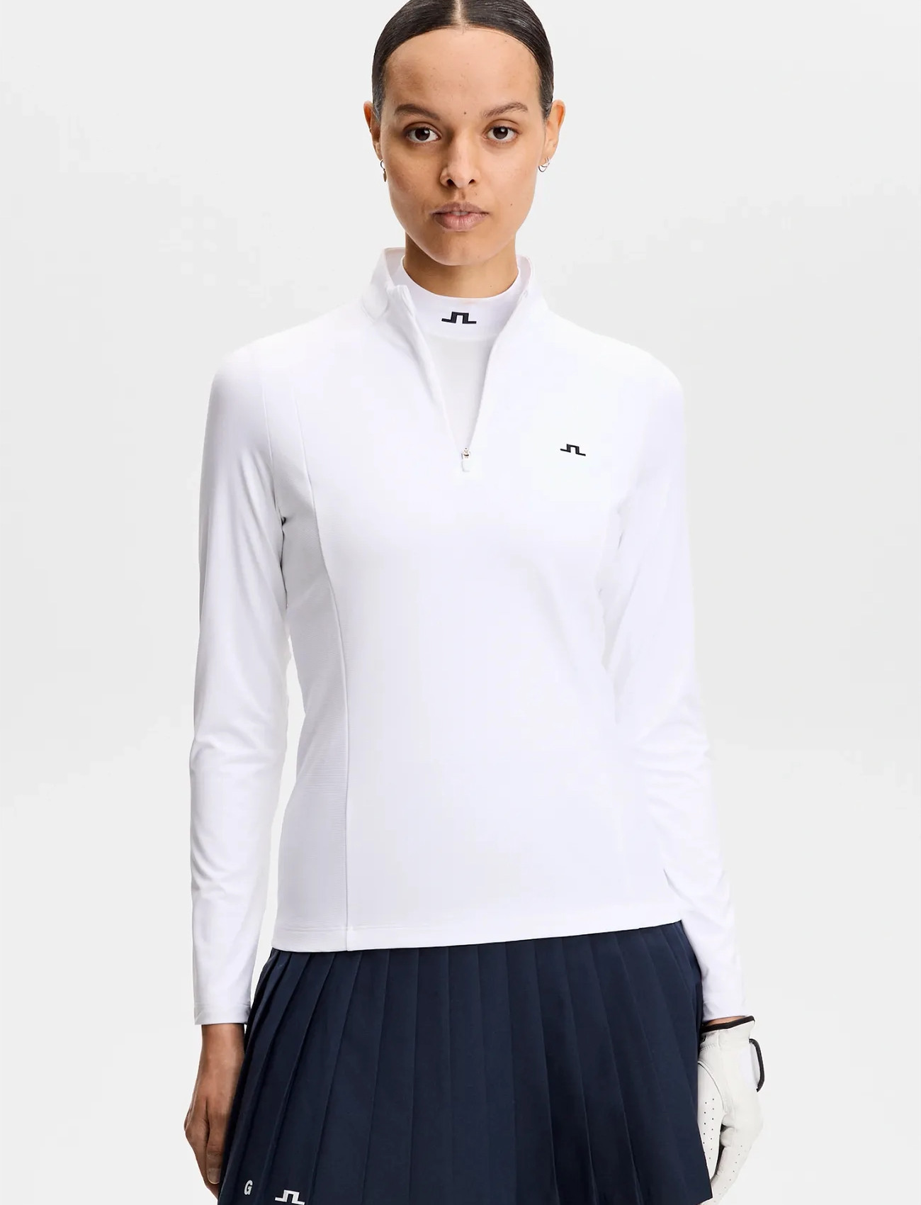 J. Lindeberg Cindy Quarter Zip Mid Layer, XL, White, Sport Clothing > Sport Fleeces & Midlayers, Dame