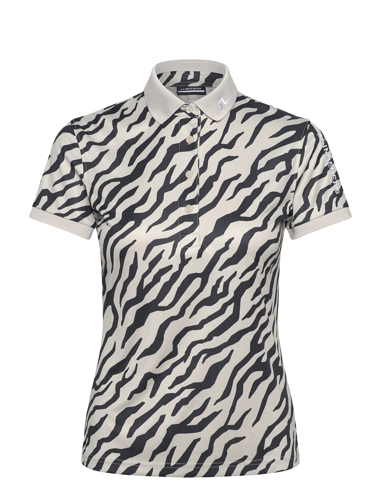 J. Lindeberg Tour Tech Print Polo Beige