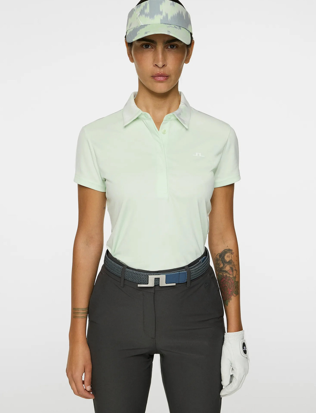 J. Lindeberg Cara Polo, XS, Green, Sports Overdele & T-shirts > Sport Polos, Dame