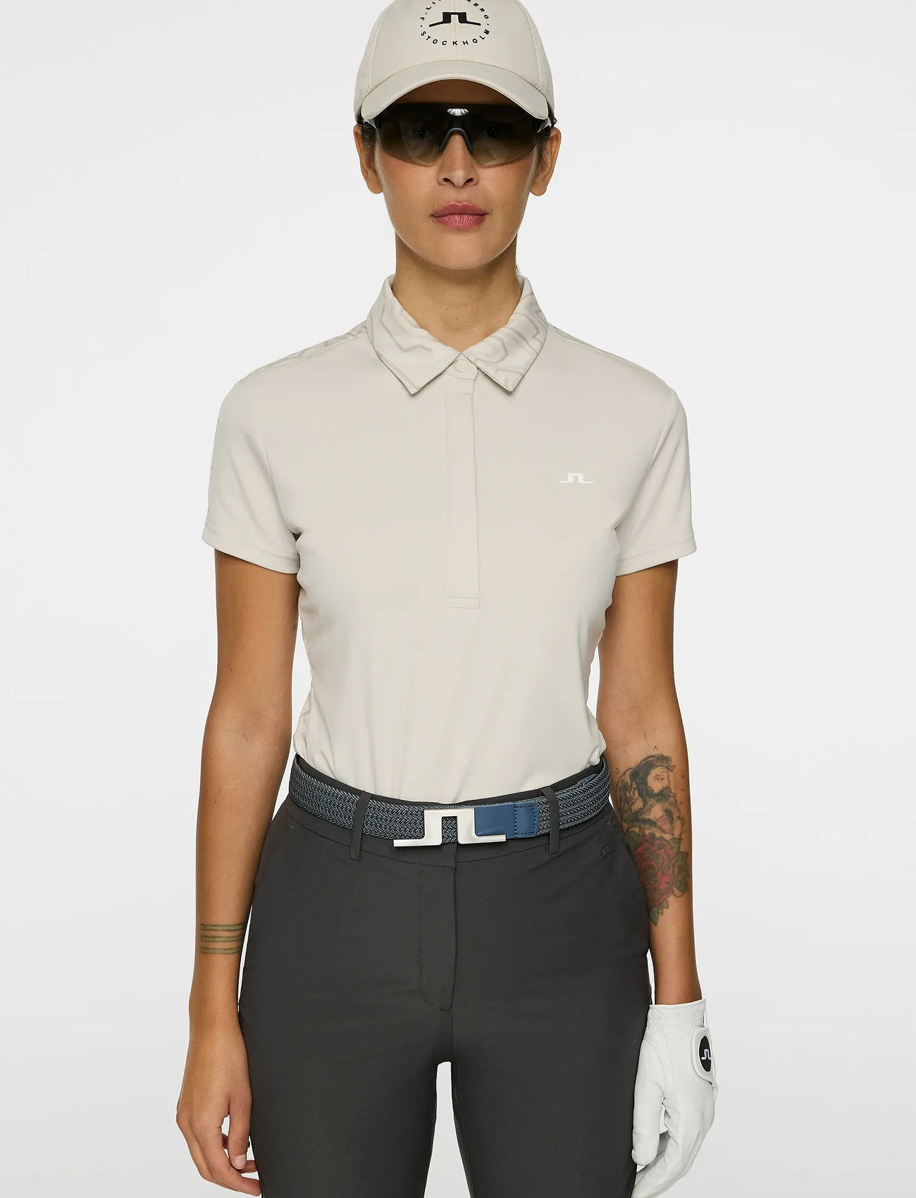 J. Lindeberg Cara Polo, XS, Beige, Sports Overdele & T-shirts > Sport Polos, Dame