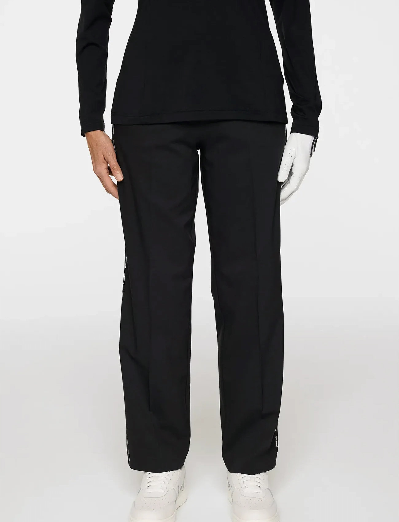 J. Lindeberg Norah Side Stripe Pant, 28, Black, Sport Pants > Sport Golf Pants, Dame