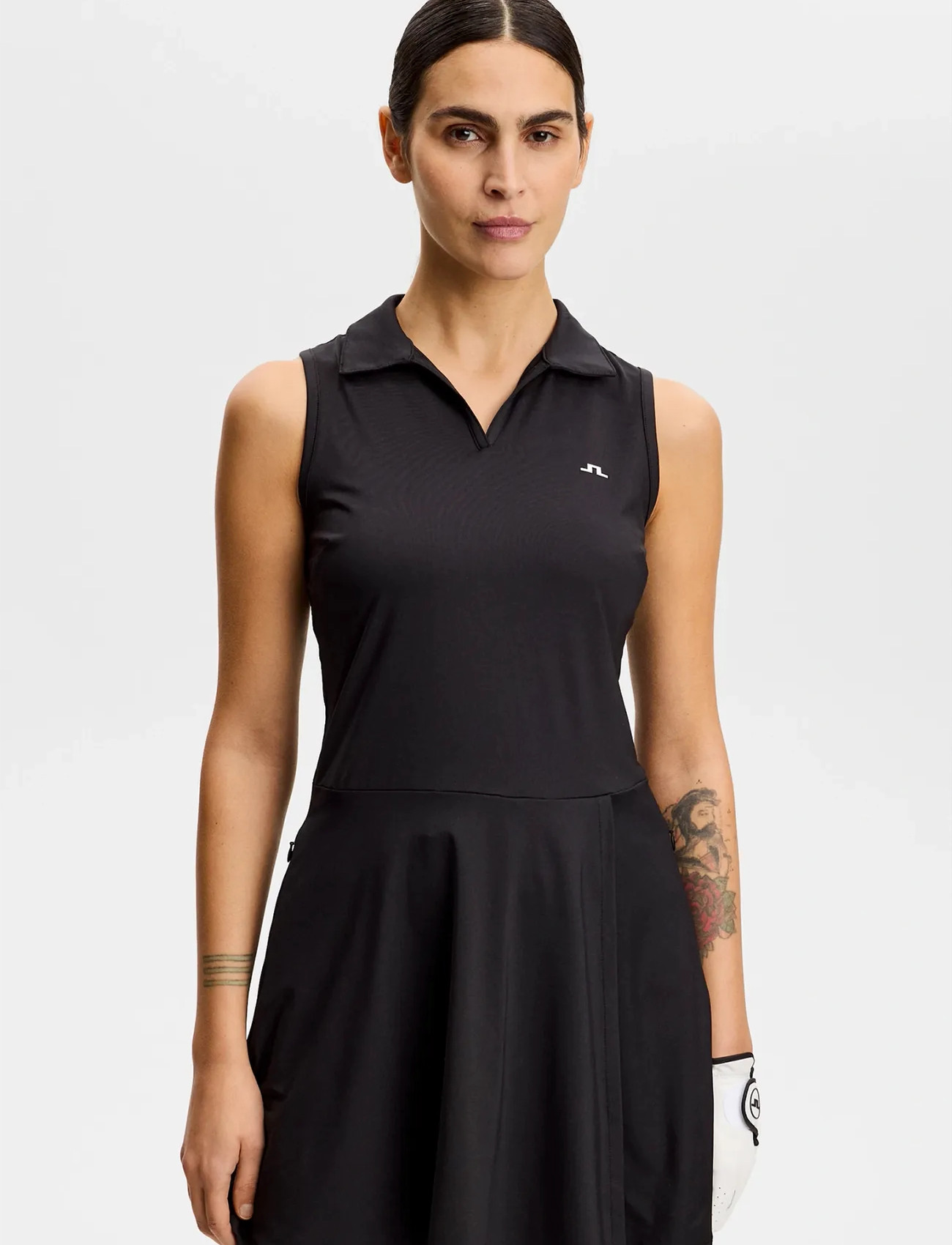 J. Lindeberg Dana Dress, M, Black, Sport Kjoler Og Nederdele > Sport Dresses, Dame