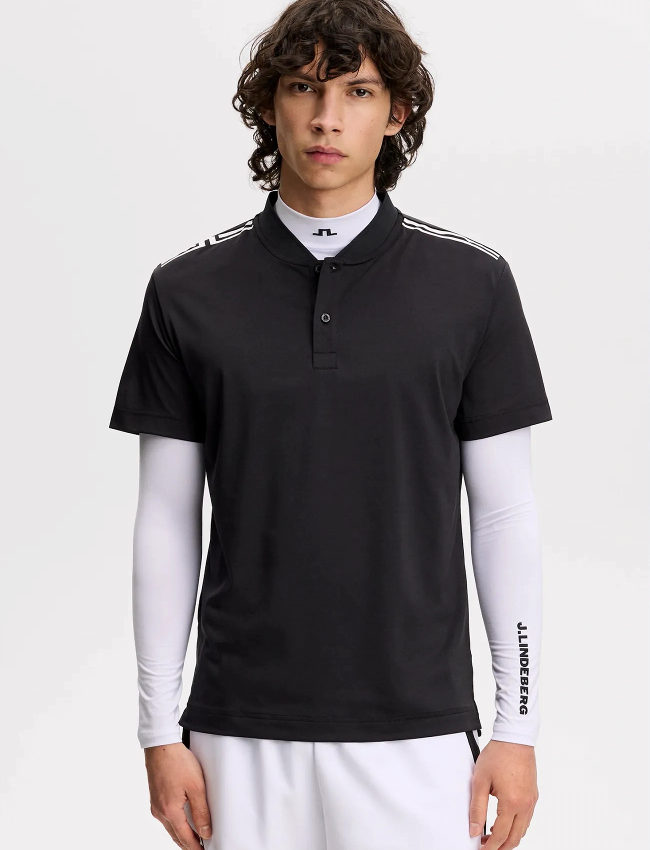 J. Lindeberg Josh Polo, L, Black, Sport Polos > Sport Short-sleeved Polos, Herre