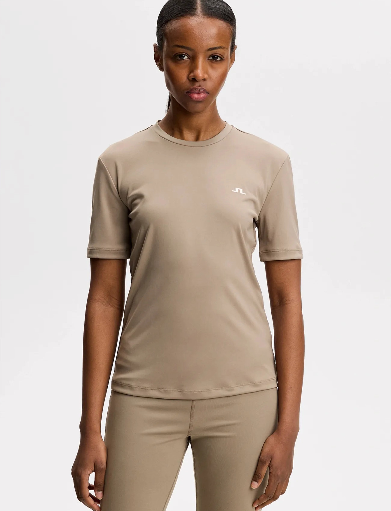 J. Lindeberg Ada T-Shirt, M, Beige, Sports Overdele & T-shirts > Sport T-shirts, Dame