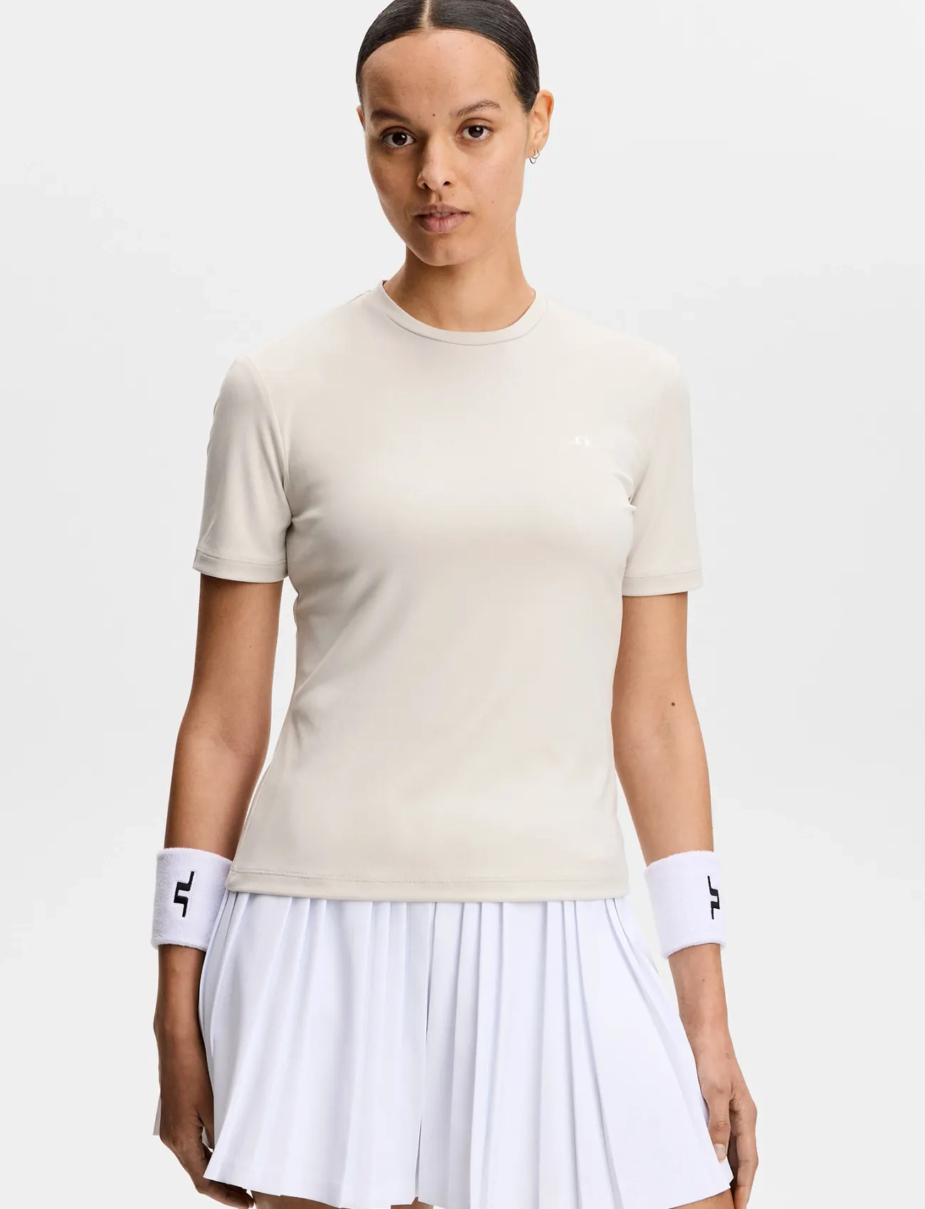 J. Lindeberg Ada T-Shirt, L, Beige, Sports Overdele & T-shirts > Sport T-shirts, Dame