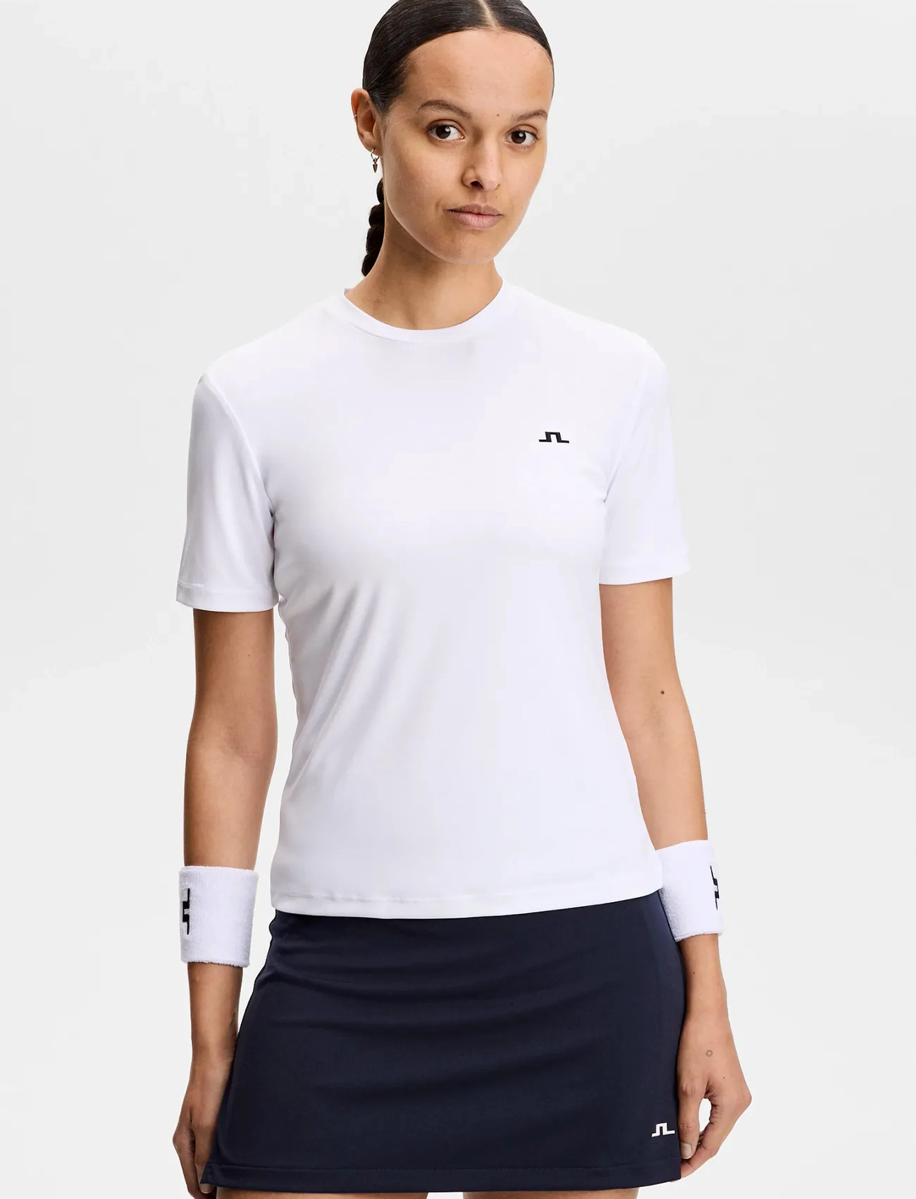 J. Lindeberg Ada T-Shirt, M, White, Sports Overdele & T-shirts > Sport T-shirts, Dame