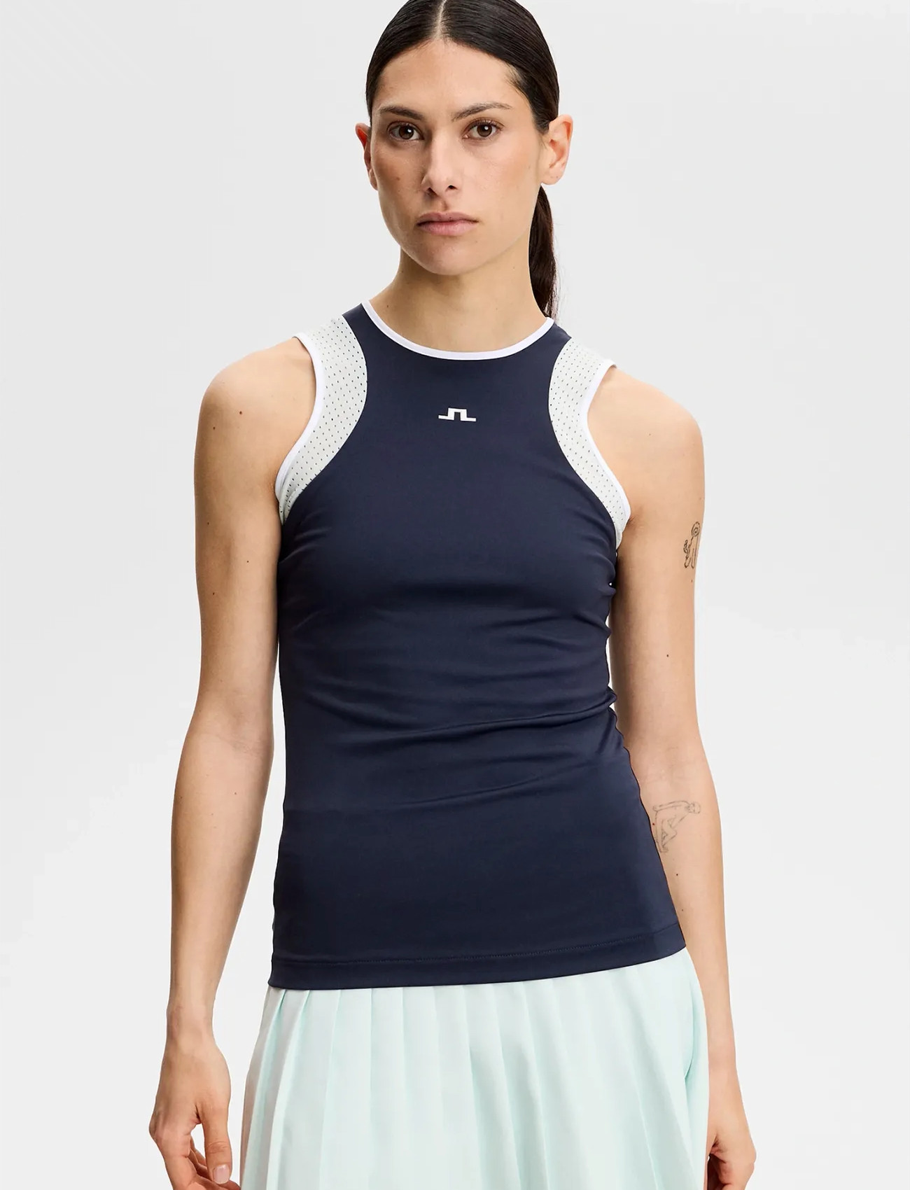 J. Lindeberg Nora Sleeveless Top, L, Navy, Sports Overdele & T-shirts > Sport Tank Overdele, Dame
