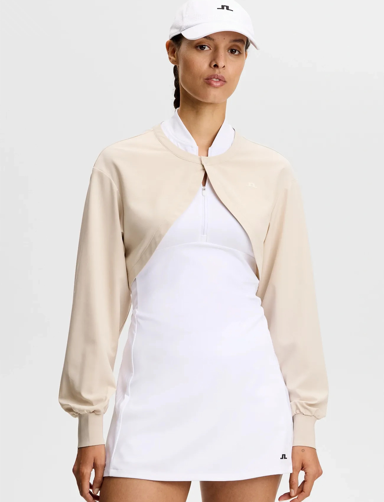 J. Lindeberg Bolero Jacket Tennis, L, Beige, Sport Jackets > Sport Training Jackets, Dame