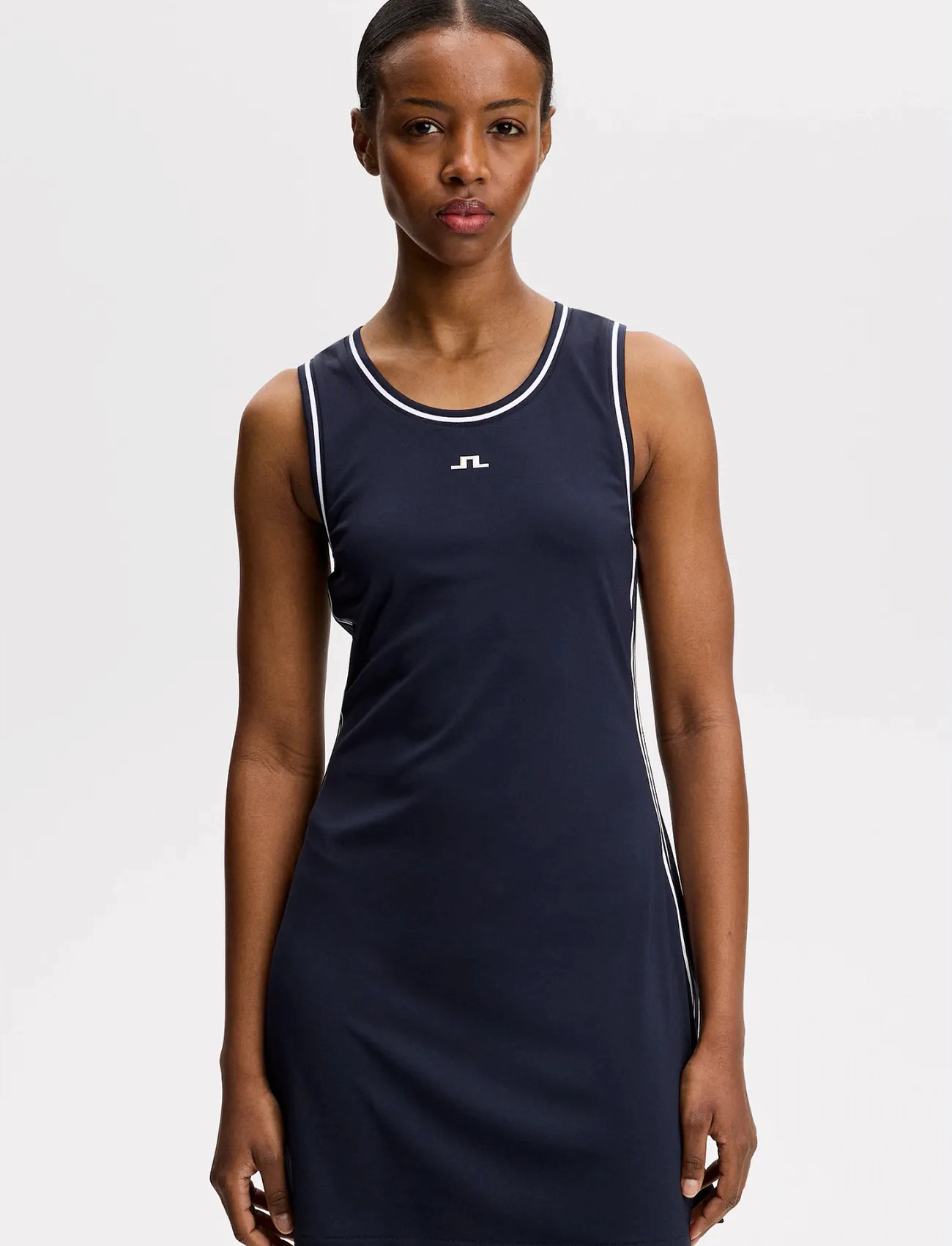 J. Lindeberg Rebecka Dress, M, White, Sport Kjoler Og Nederdele > Sport Dresses, Dame