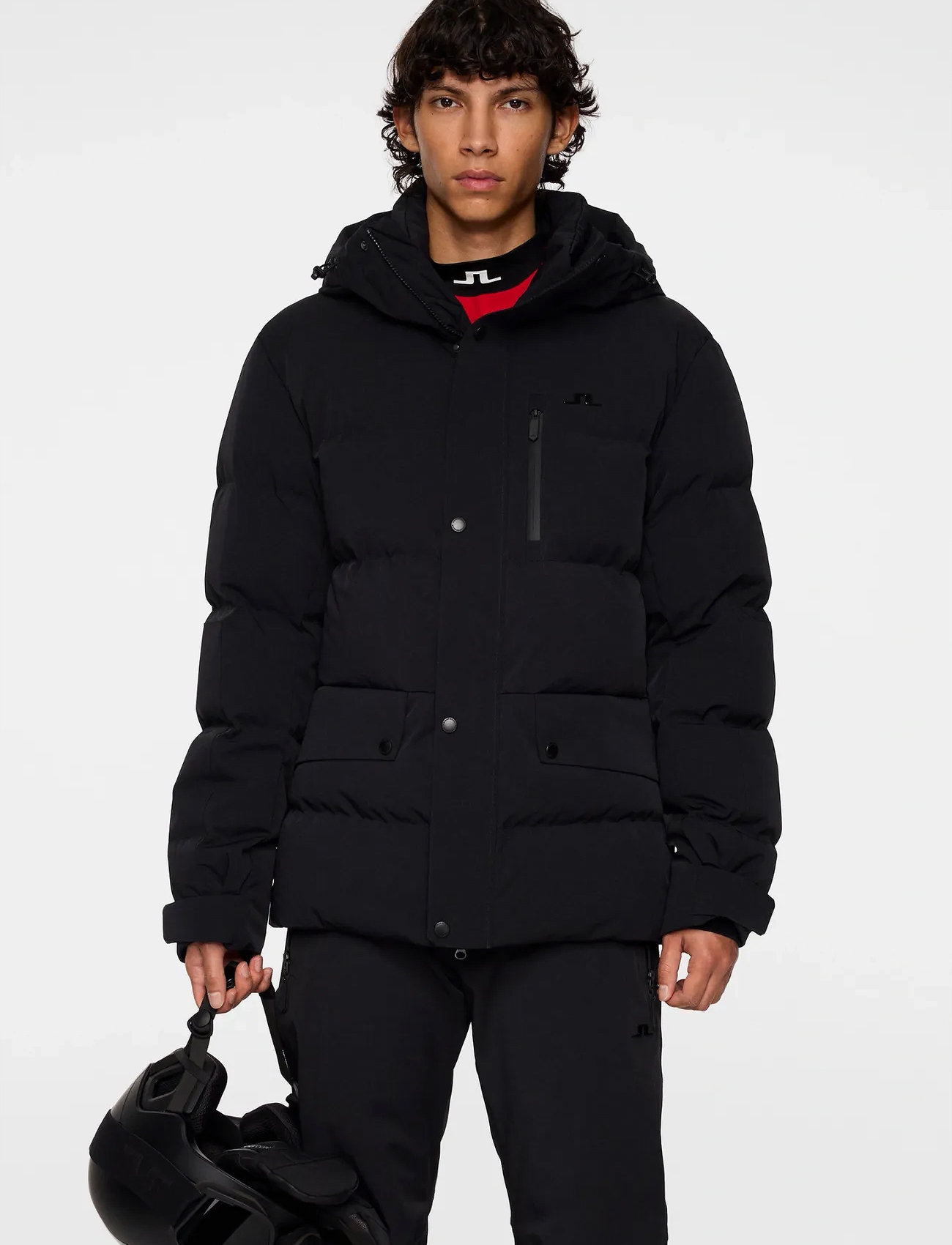 J. Lindeberg Leo Down Jacket, M, Black, Sport Jackets > Sport Ski Jackets, Herre