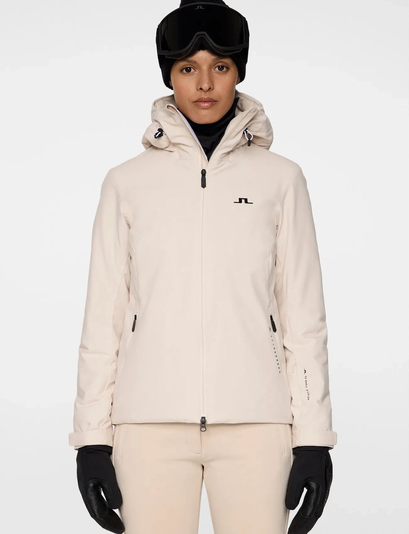 J. Lindeberg Starling Ski Jacket, L, Cream, Sport Jackets > Sport Ski Jackets, Dame