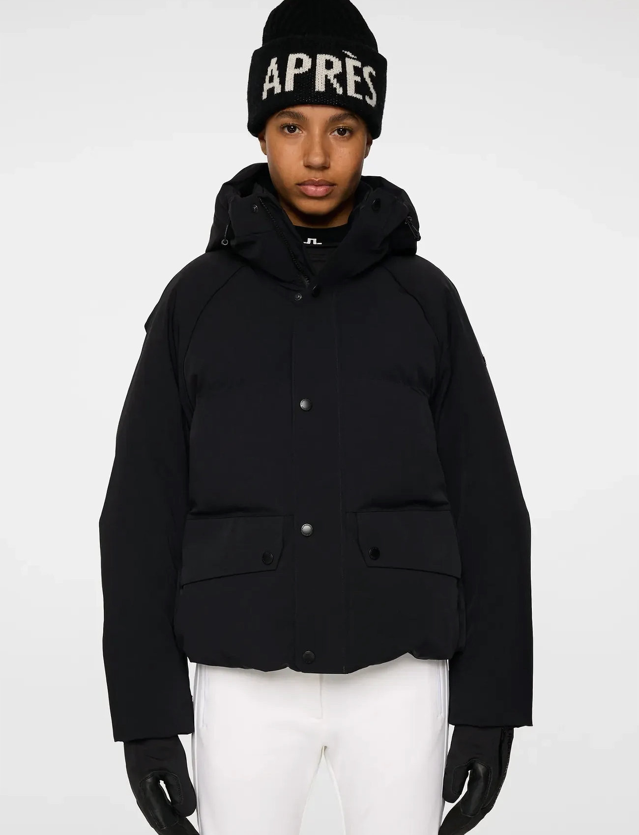J. Lindeberg Lea Down Jacket, XL, Black, Sport Jackets > Sport Ski Jackets, Dame