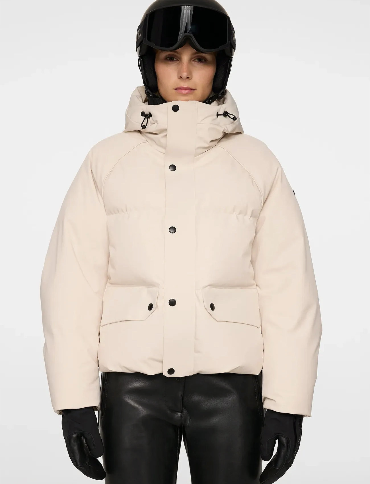 J. Lindeberg Lea Down Jacket, XL, Cream, Sport Jackets > Sport Ski Jackets, Dame