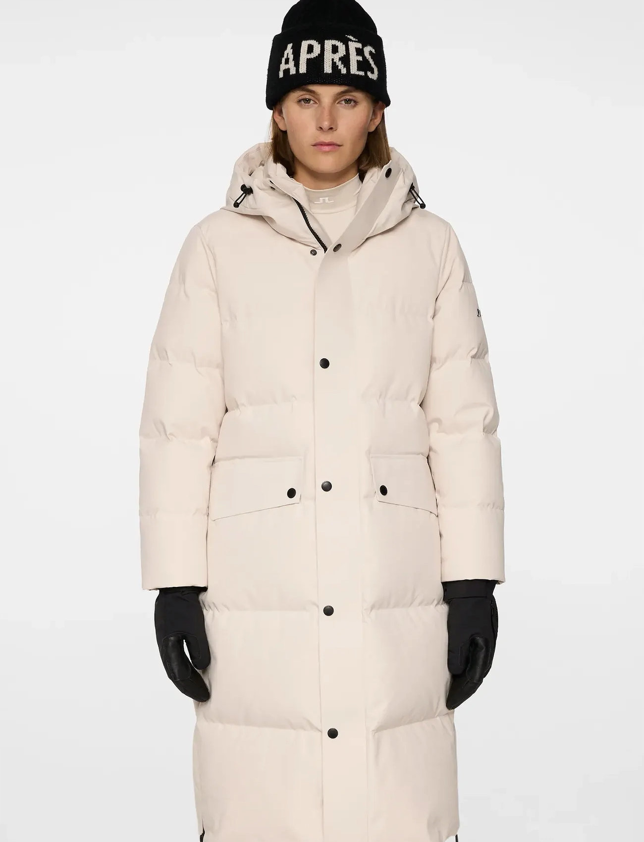 J. Lindeberg Crown Down Parka, XL, Beige, Jakker > Vatteret Jakke, Dame