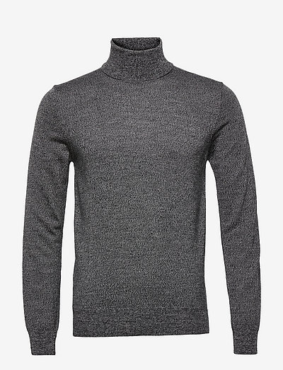 Lyd Merino Turtleneck Sweater - col roulé - black & white
