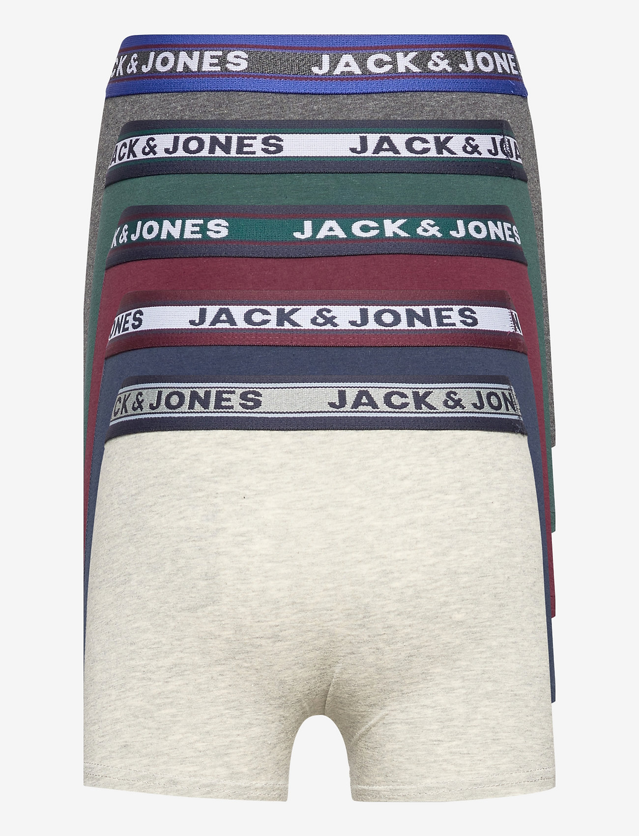 Jack & Jones - JACOLIVER TRUNKS 5 PACK JR - socks & underwear - dark green melange - 1