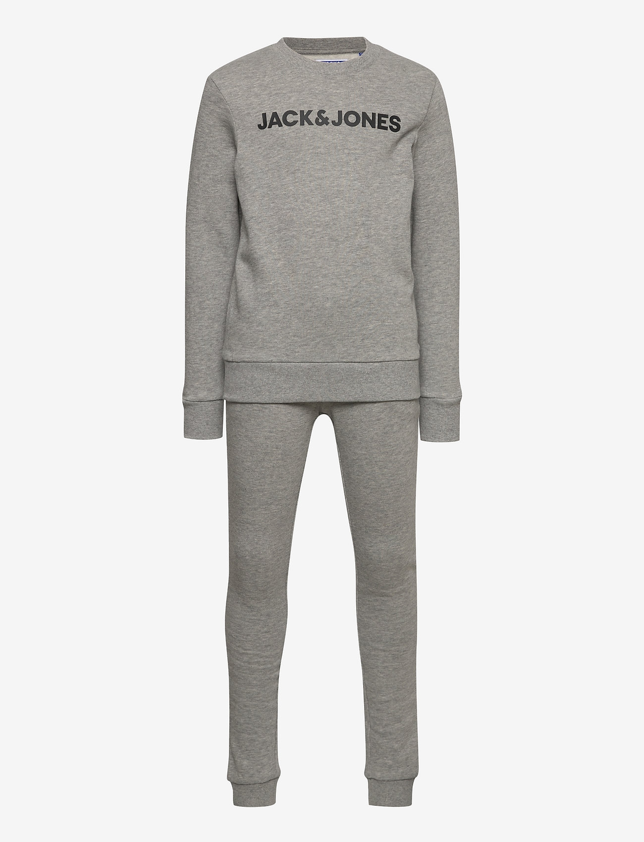 Jack & Jones - JACLOUNGE SET LN JR - sweatsuits - light grey melange - 0