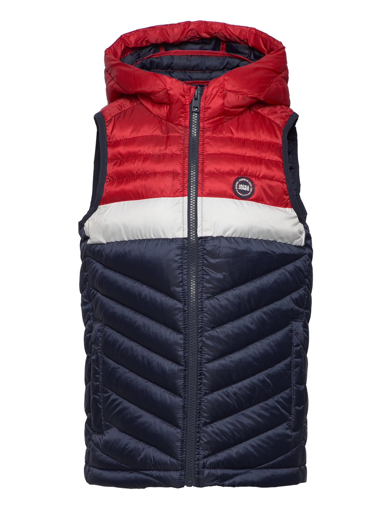Jjehero Bodywarmer Hood Sn Jnr Patterned Jack & J S