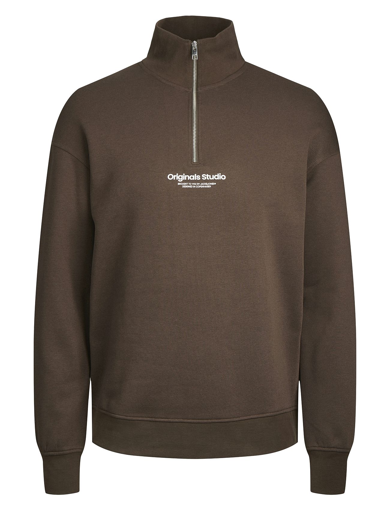 Jorvesterbro Sweat Quarter Zip Noos Jnr Brown Jack & J S