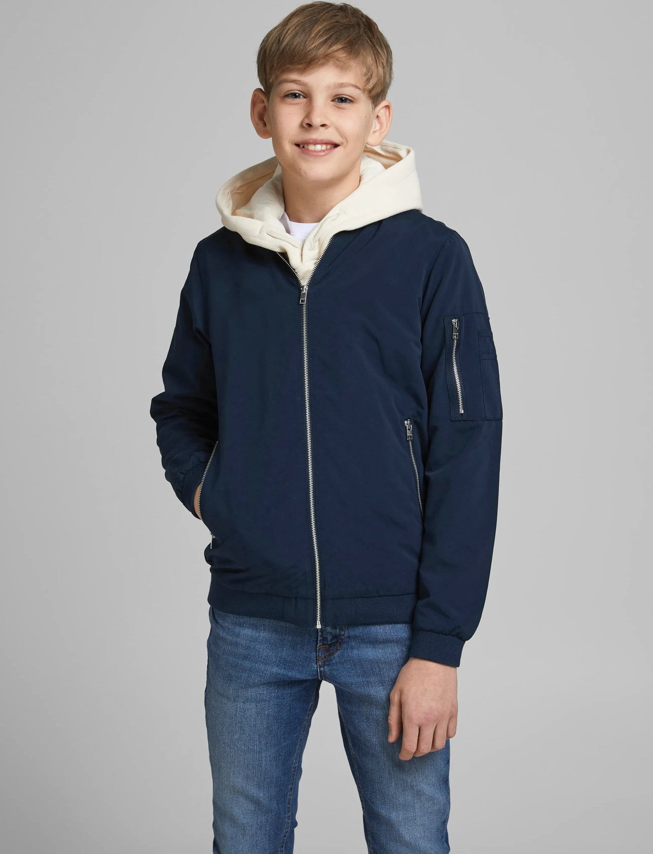 Jack & Jones Jjerush Bomber Noos Mni, 98, Navy, Jakker & Frakker > Bomber, Børn