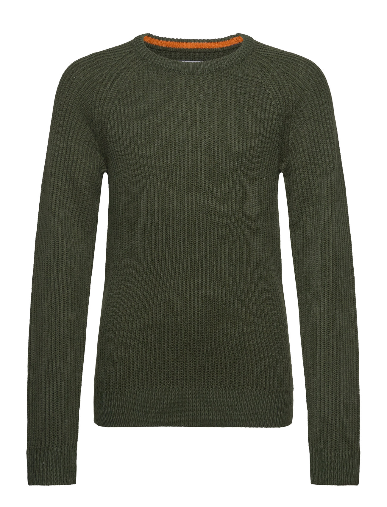 Jjpannel Knit Crew Neck Aw24 Jnr Green Jack & J S