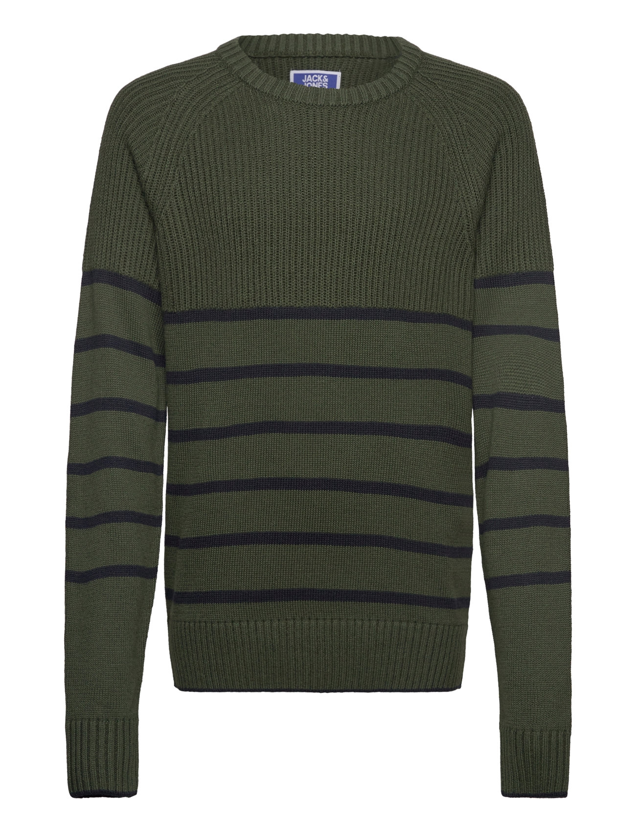 Jjpannel Knit Crew Neck Aw24 Jnr Green Jack & J S 180436