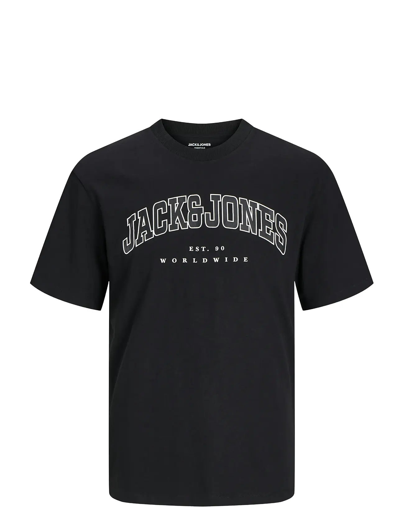 Jjecaleb Varsity Tee Ss O-Neck Noos Jnr Black Jack & J S