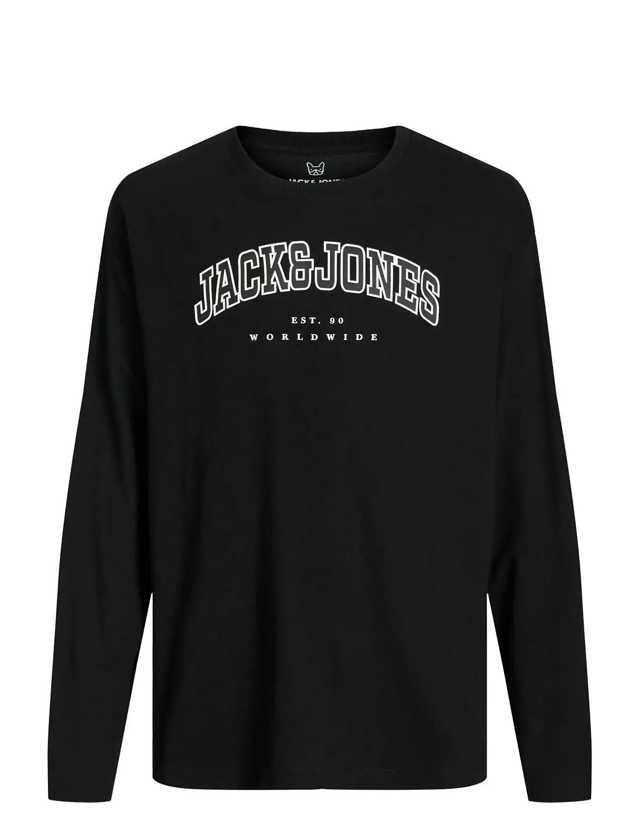 Jjecaleb Varsity Tee Ls O-Neck Jnr Black Jack & J S