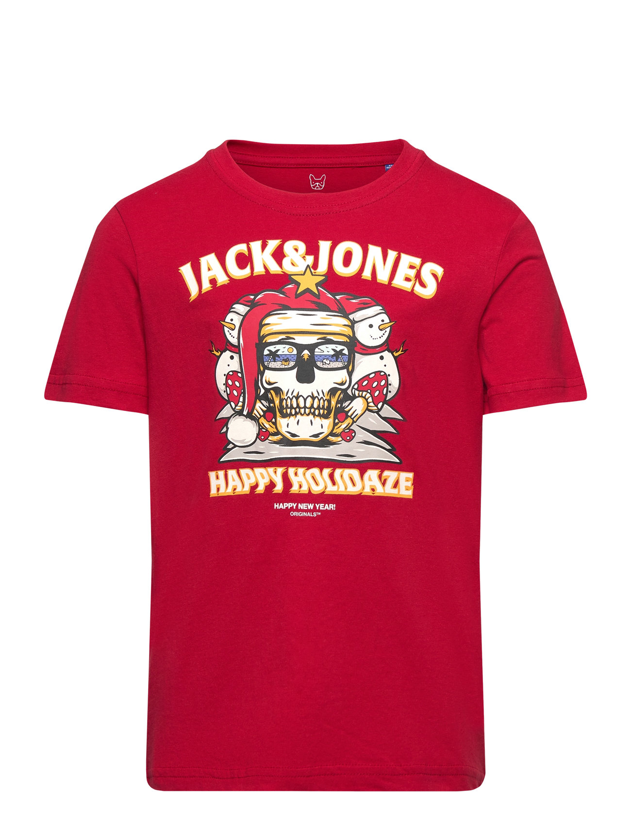 Jjxmas Christmas Skull Tee Ss Crew Jnr Red Jack & J S
