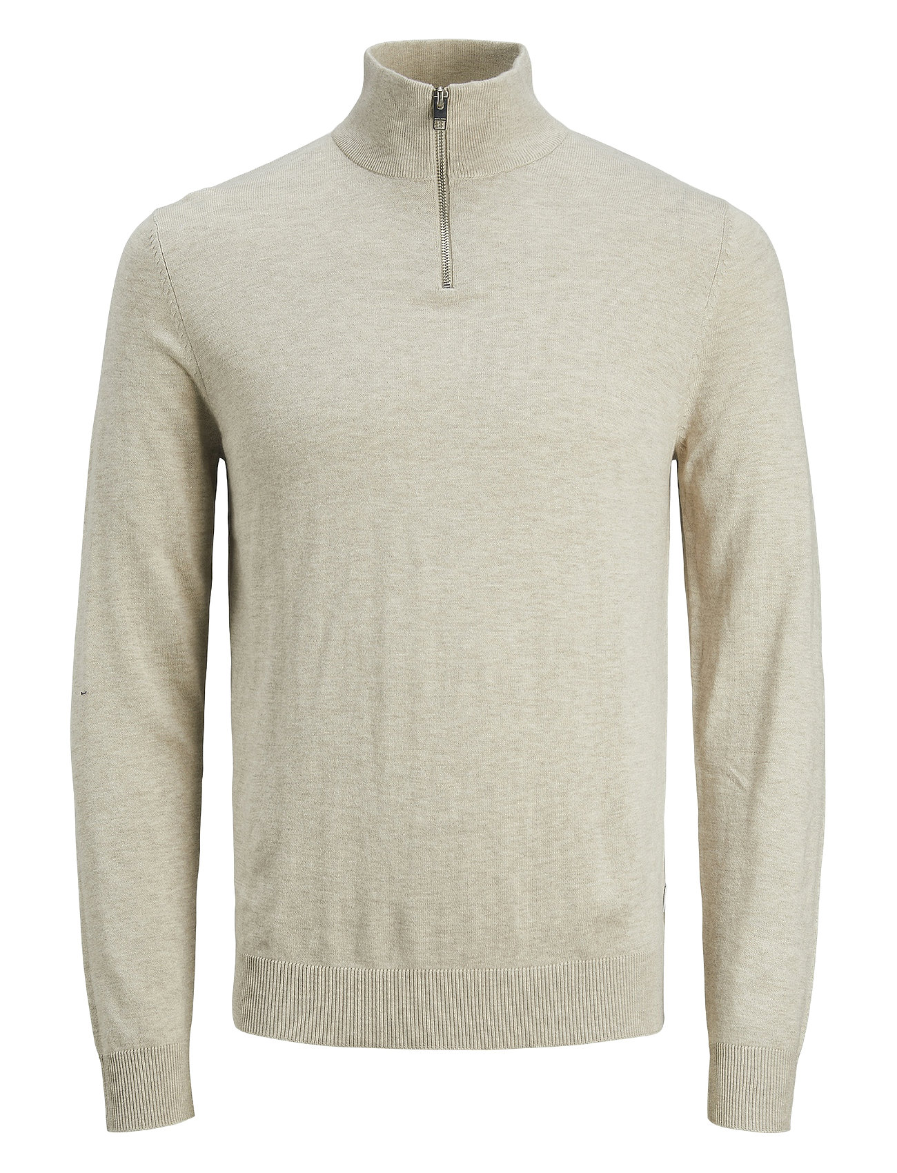 Jack & J S Jjeemil Knit Half Zip Noos Jnr Beige