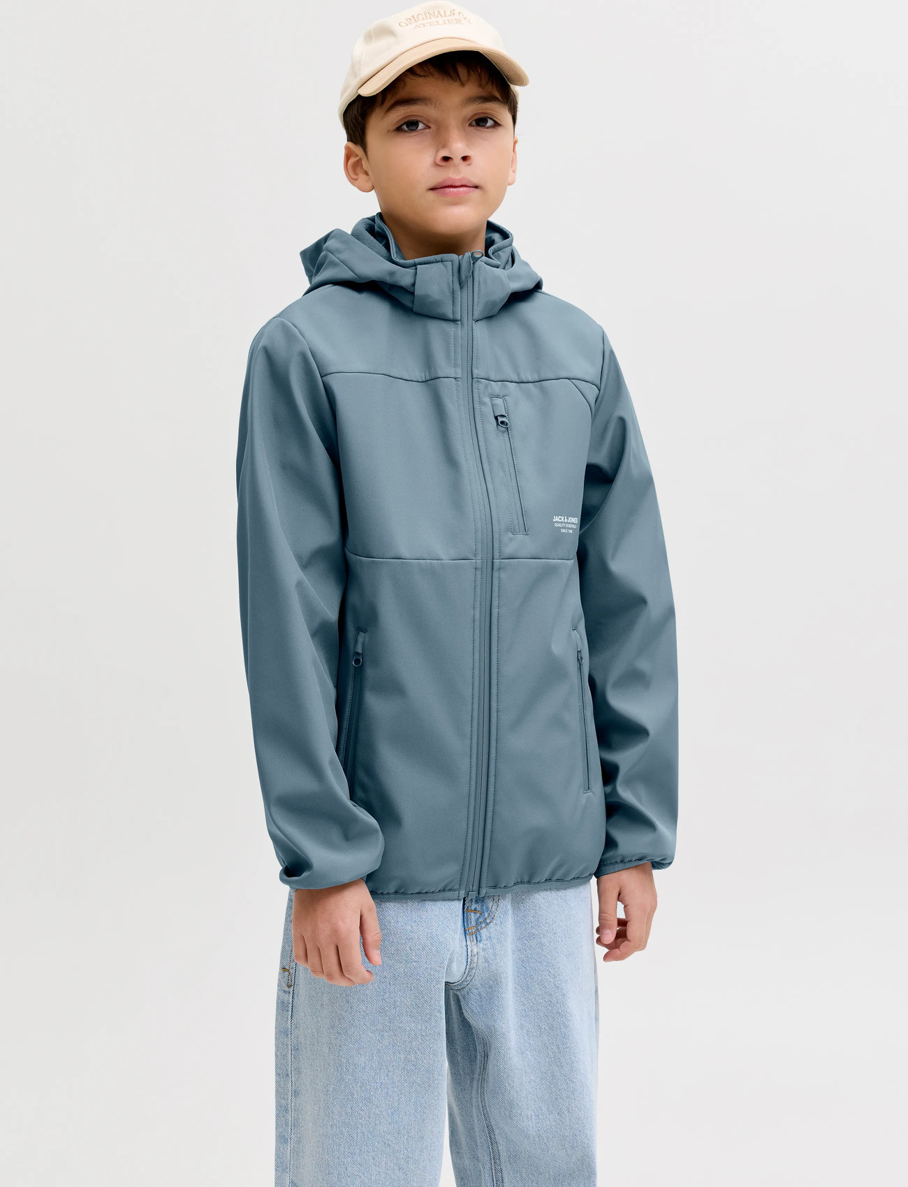 Jack & Jones Jjtheo Softshell Jacket Noos Jnr, 164, Blue, Softshells > Softshell-Jakker, Børn