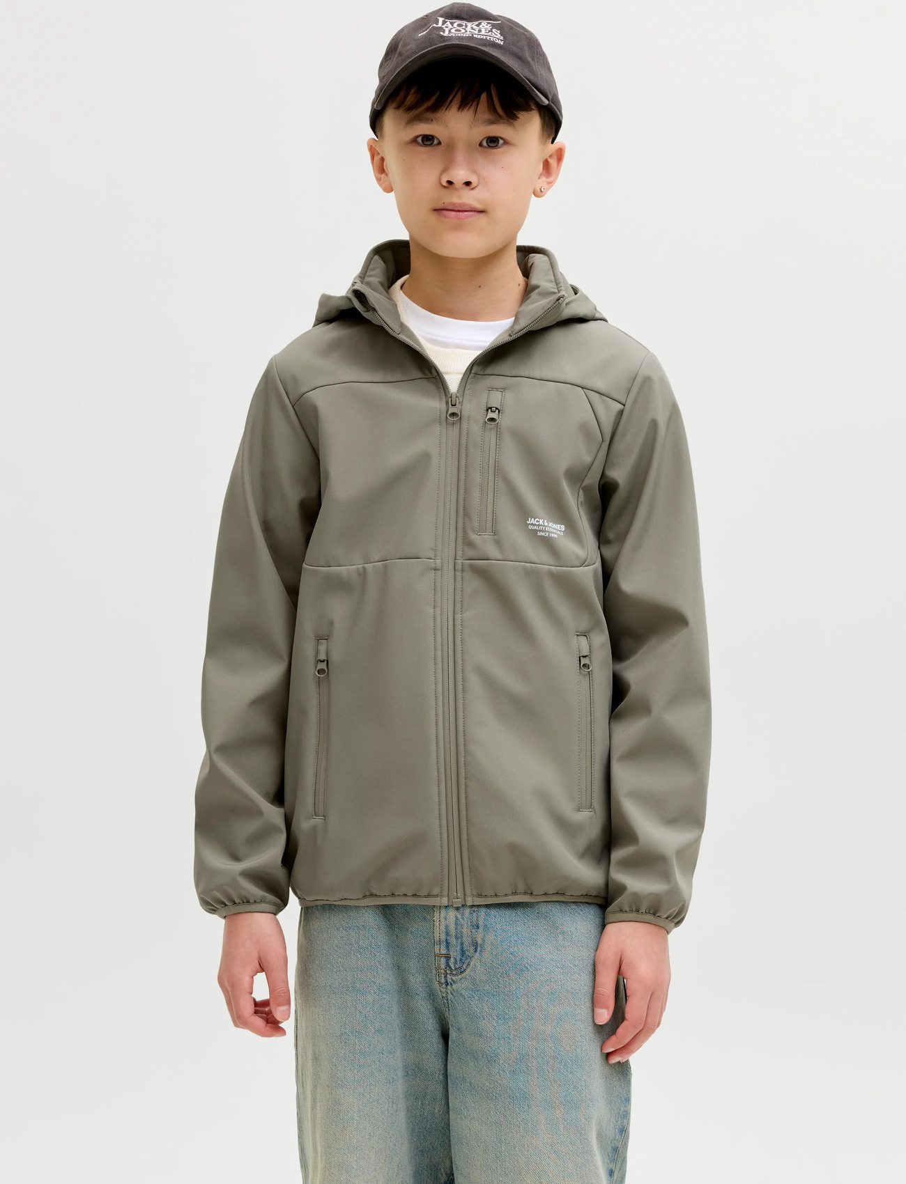 Jack & Jones Jjtheo Softshell Jacket Noos Jnr, 176, Khaki green, Softshells > Softshell-Jakker, Børn