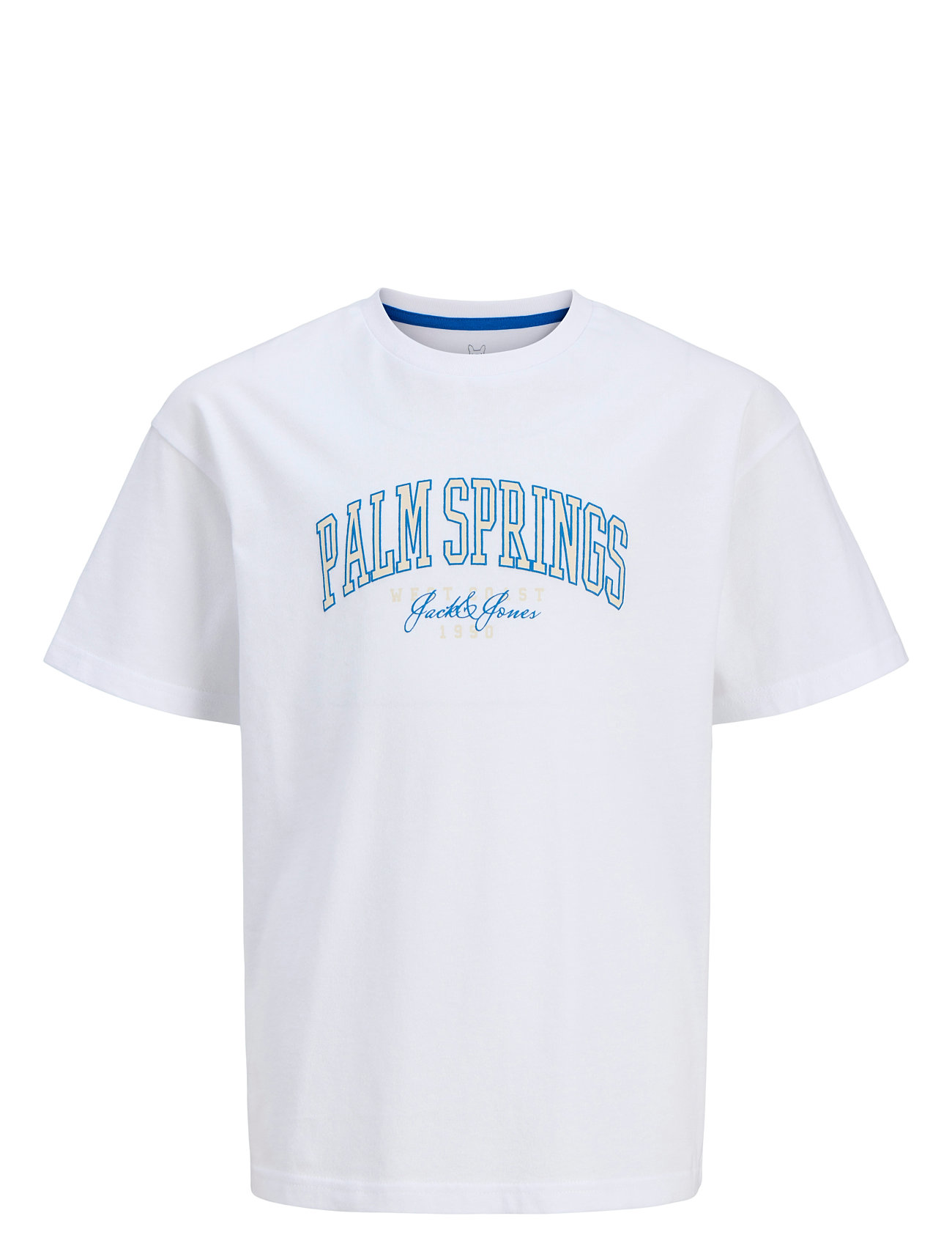Jack & Jones Jjdetroit Tee Ss Crew Neck Jnr, 176, White, T-Shirts > Kortærmede, Børn