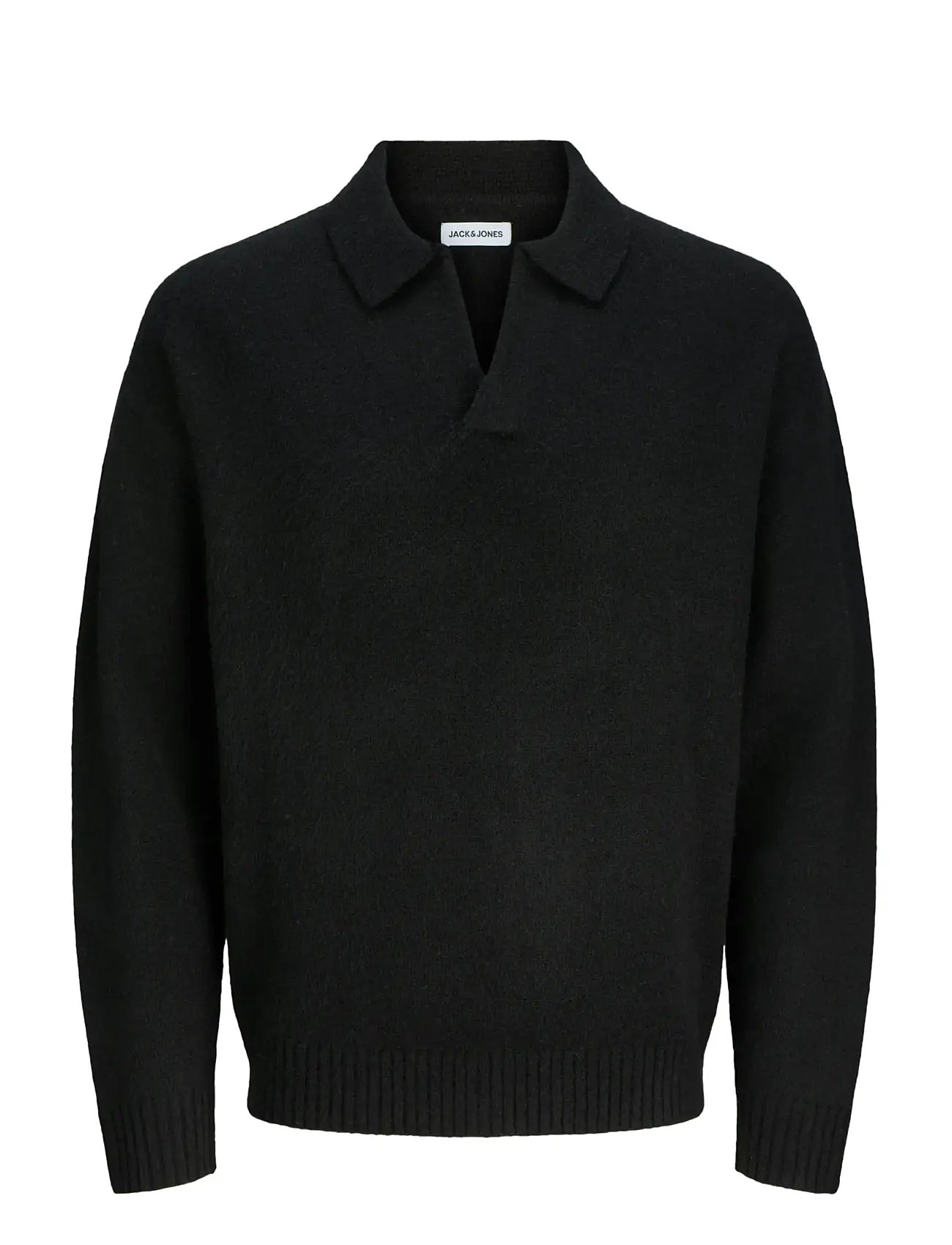 JACK & JONES Jjsoho Ollie Knit Split Neck Jnr Schwarz - 164 - Kinder