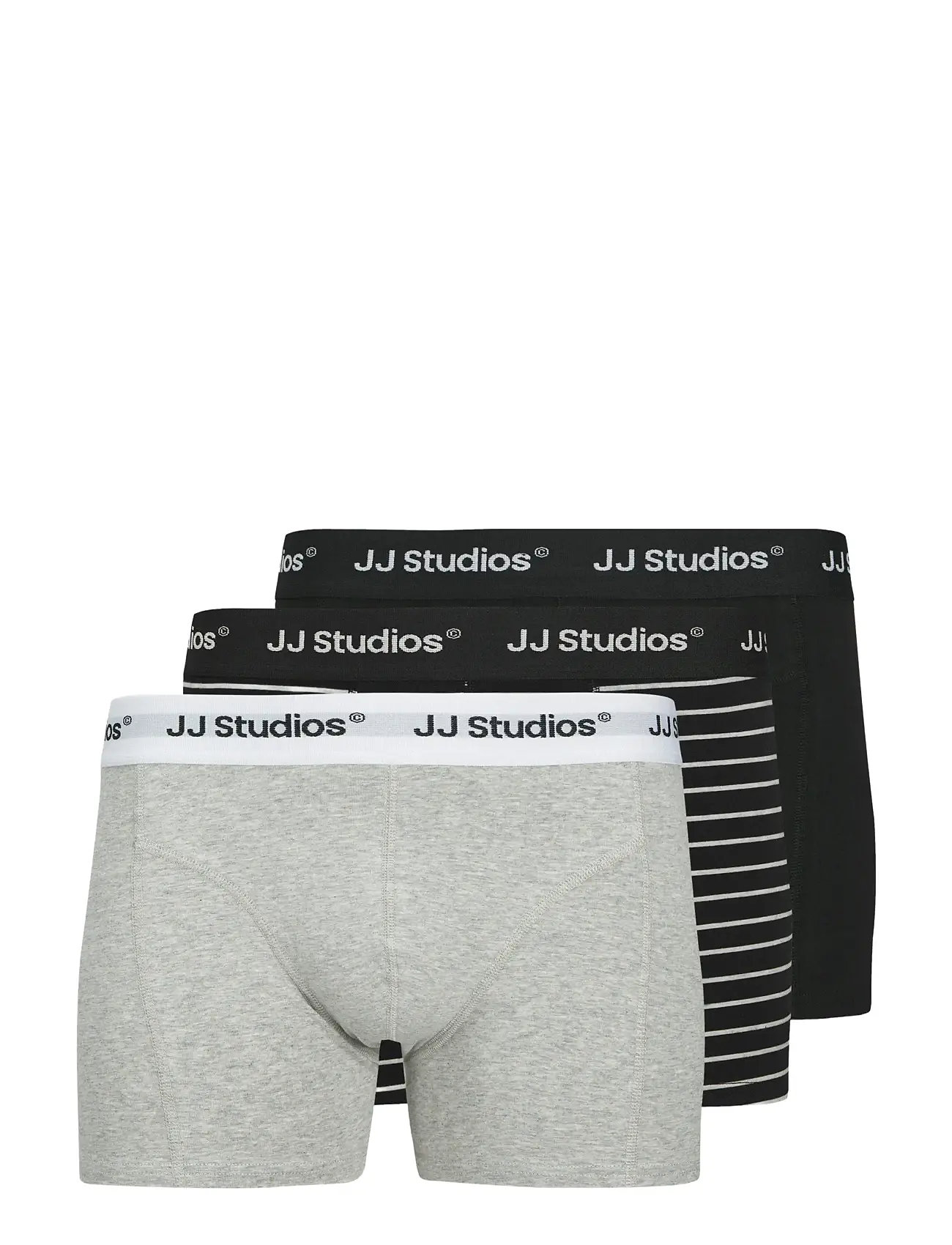 Jack & Jones Jacsoho Solid Trunks 3 Pack Jnr Sn, 140, Grey, Undertøj > Underbukser, Børn