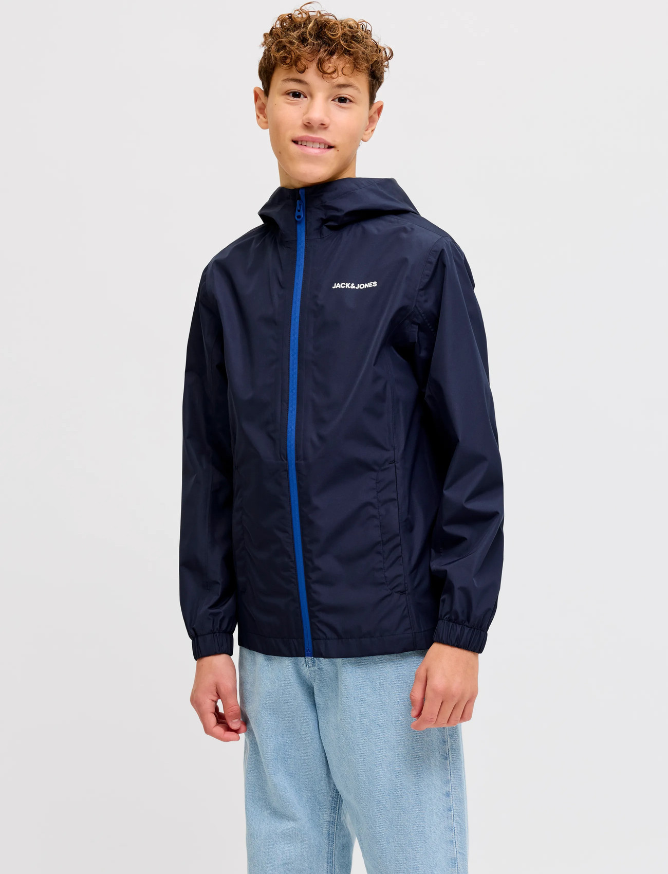 Jack & Jones Jjeflynn Rain Jacket Noos Jnr, 128, Navy, Regntøj > Jakker, Børn