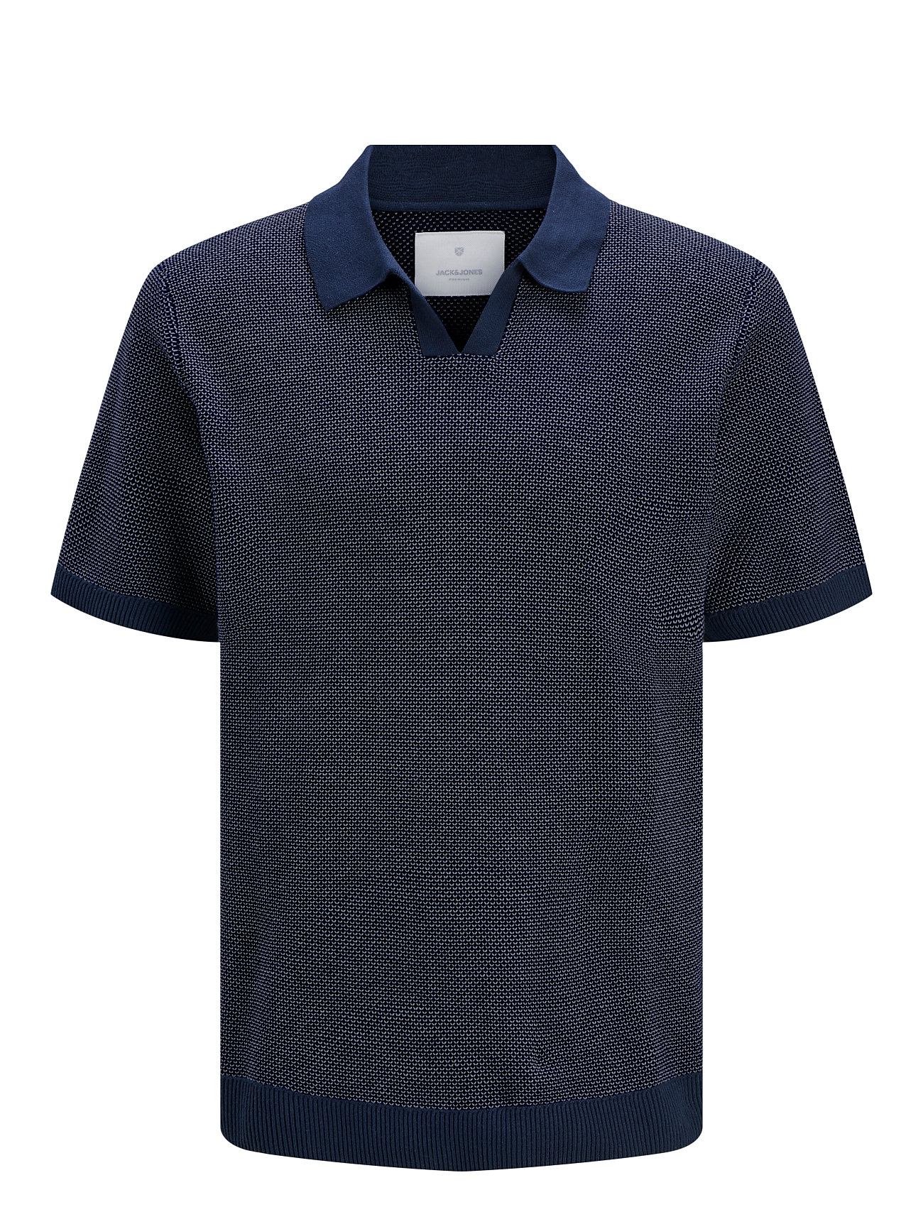 JACK & JONES Jprcceaston Knit Split Neck Ss Jnr Navy - 176 - Kinder