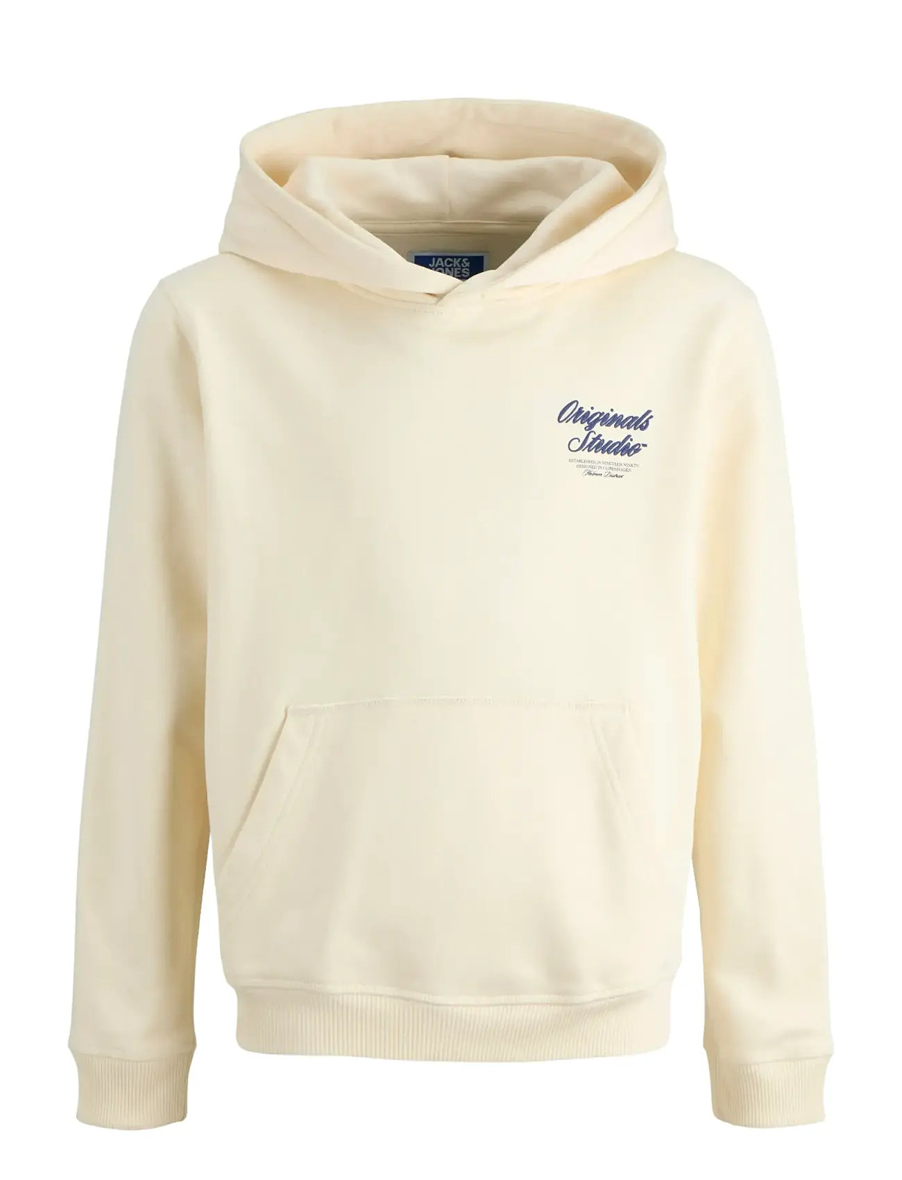 JACK & JONES Jornorrebro Typo Back Sweat Hood Sn Jnr Cream - 140 - Kinder