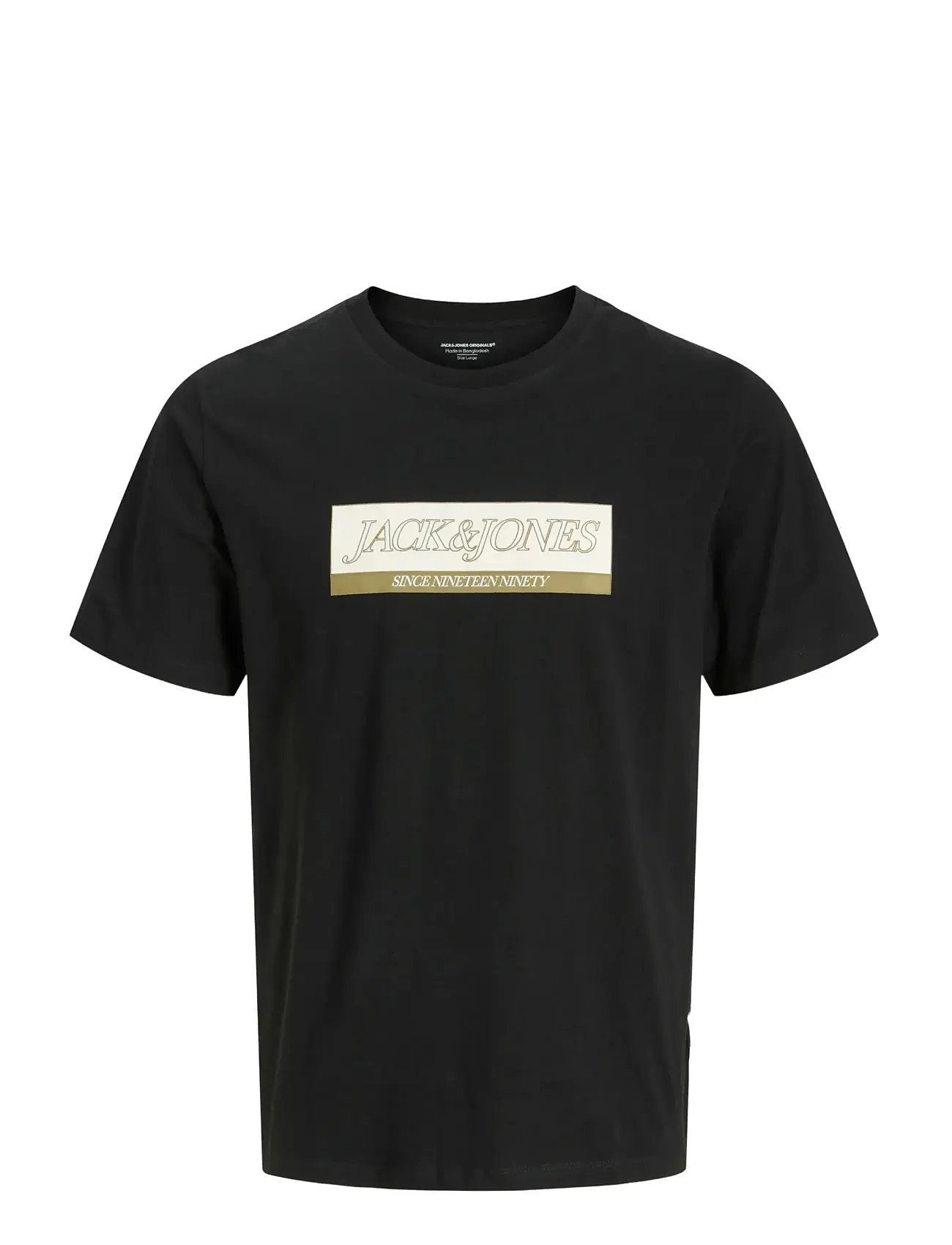JACK & JONES Jorinwood Block Marke Tee Ss Cn Noos Jnr Schwarz - 140 - Kinder