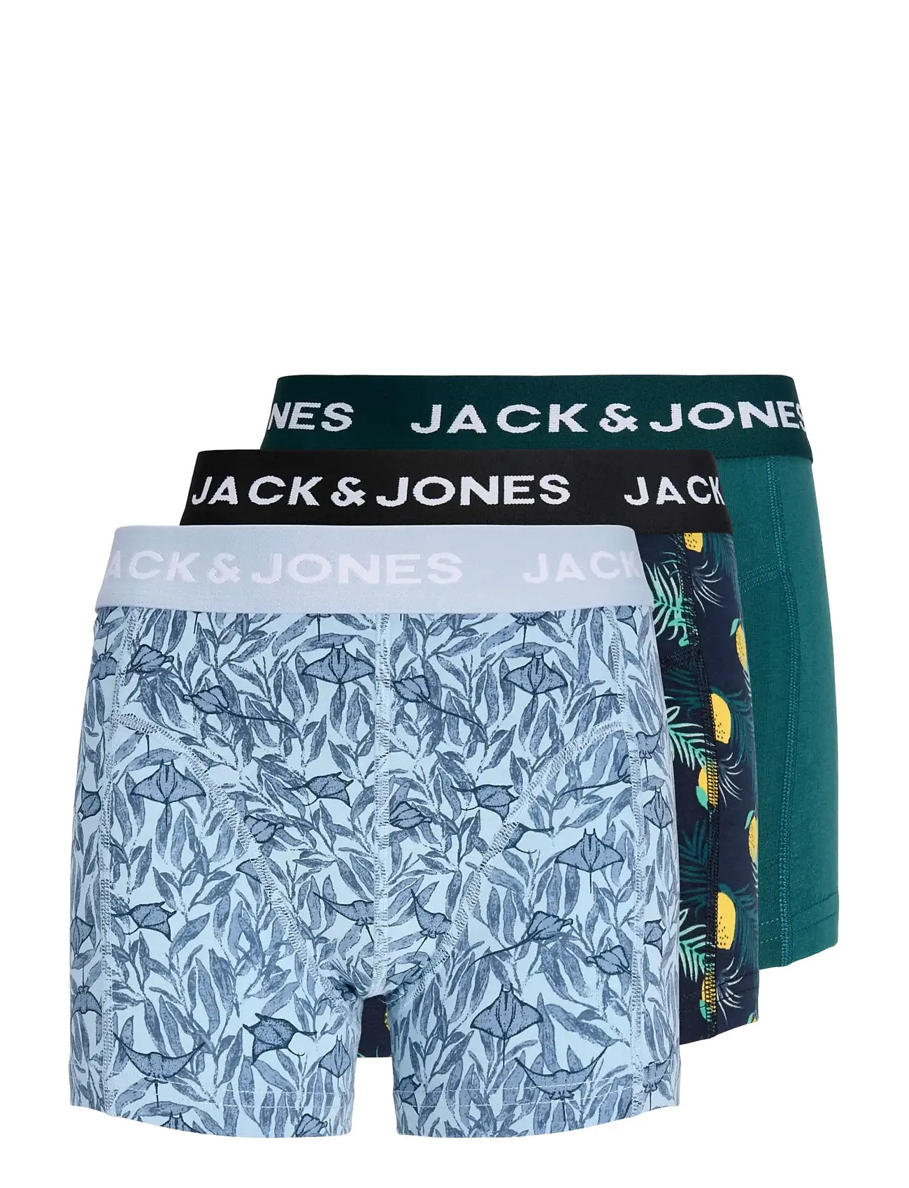Jack & Jones Jacjake Lemon Trunks 3 Pack Jnr, 164, Navy, Undertøj > Underbukser, Børn