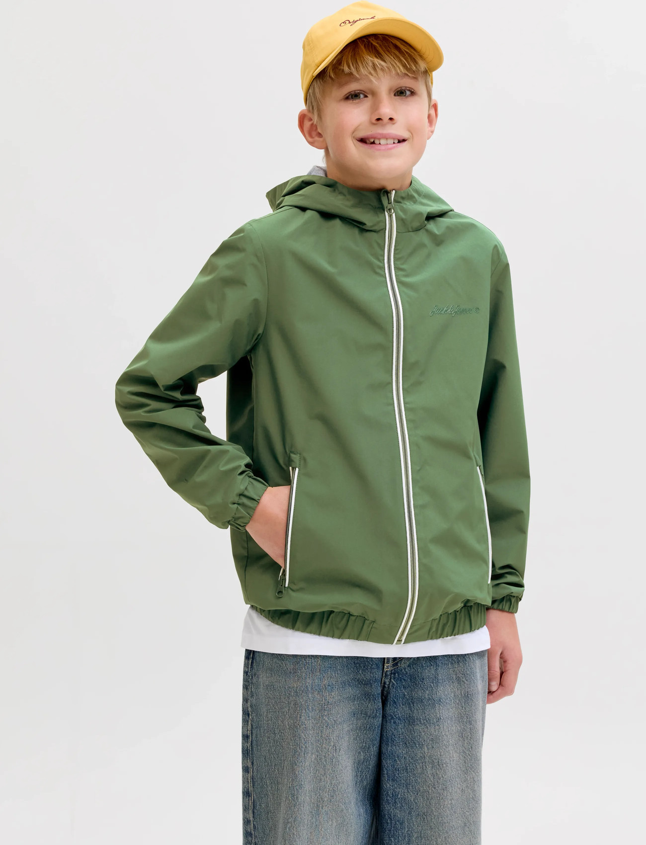 Jack & Jones Jornantucket Light Jacket Jnr, 140, Green, Jakker & Frakker > Lette Jakker, Børn