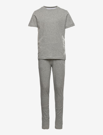 JACMILLER LW TEE AND PANTS JR - sets with short-sleeved t-shirt - light grey melange