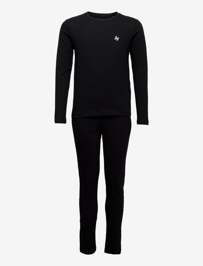 JACRICKO OT LW LS TEE & PANTS SET JR - set med långärmad t-shirt - black