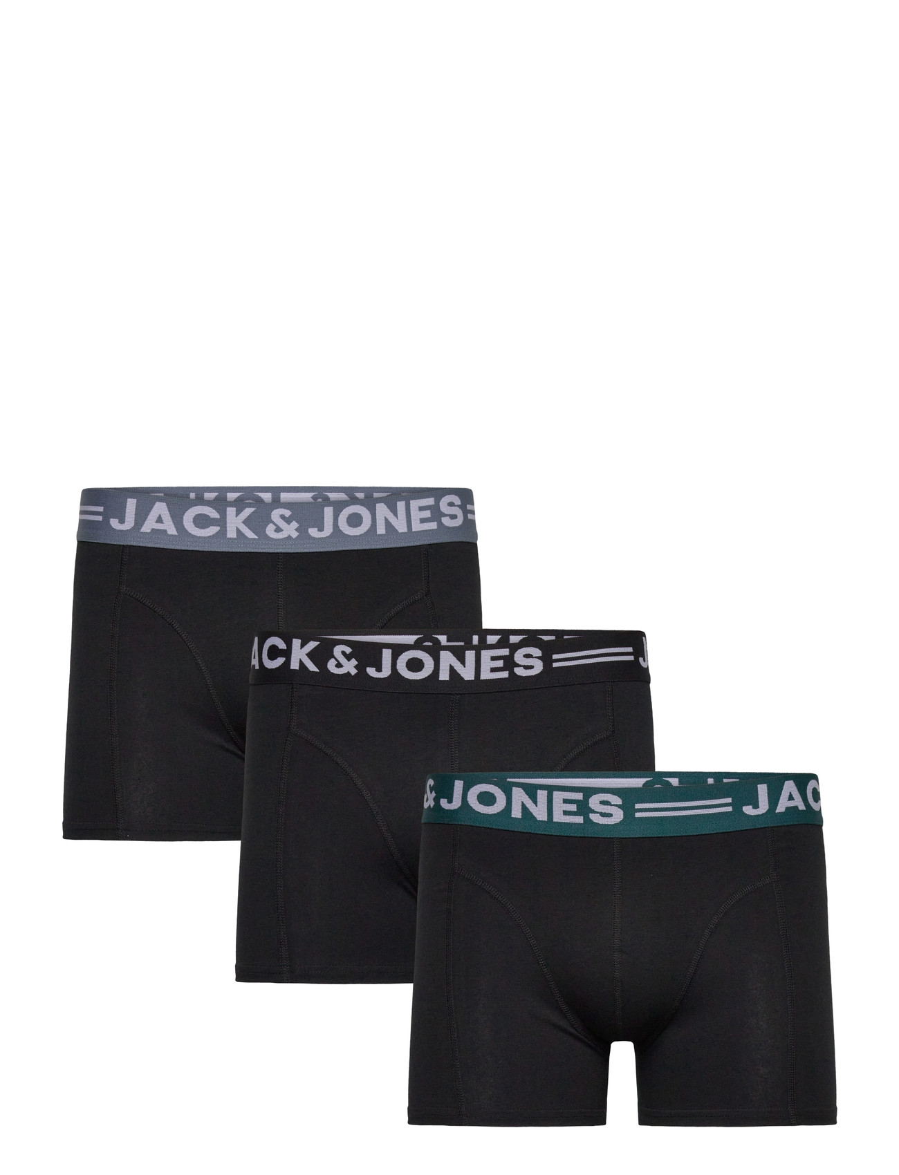 Jack & Jones Sense Trunks 3-Pack Noos, XXL, Black, Undertøj > Boksere, Herre