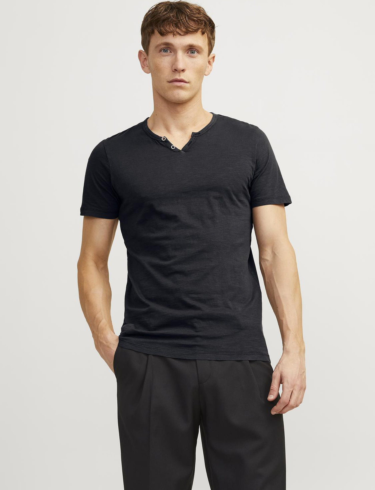 メンズウェア #DOT AIR S/S MOCK NECK TEE jj12164972_cblack_v178012slim_