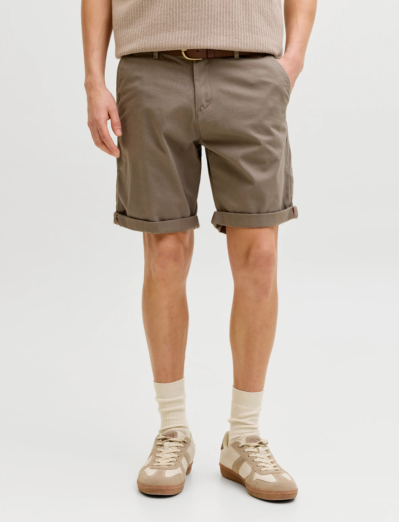 Jack & Jones Jpstbowie Shorts Solid Reg Sn, XXL, Brown, Shorts > Chinoshorts, Herre