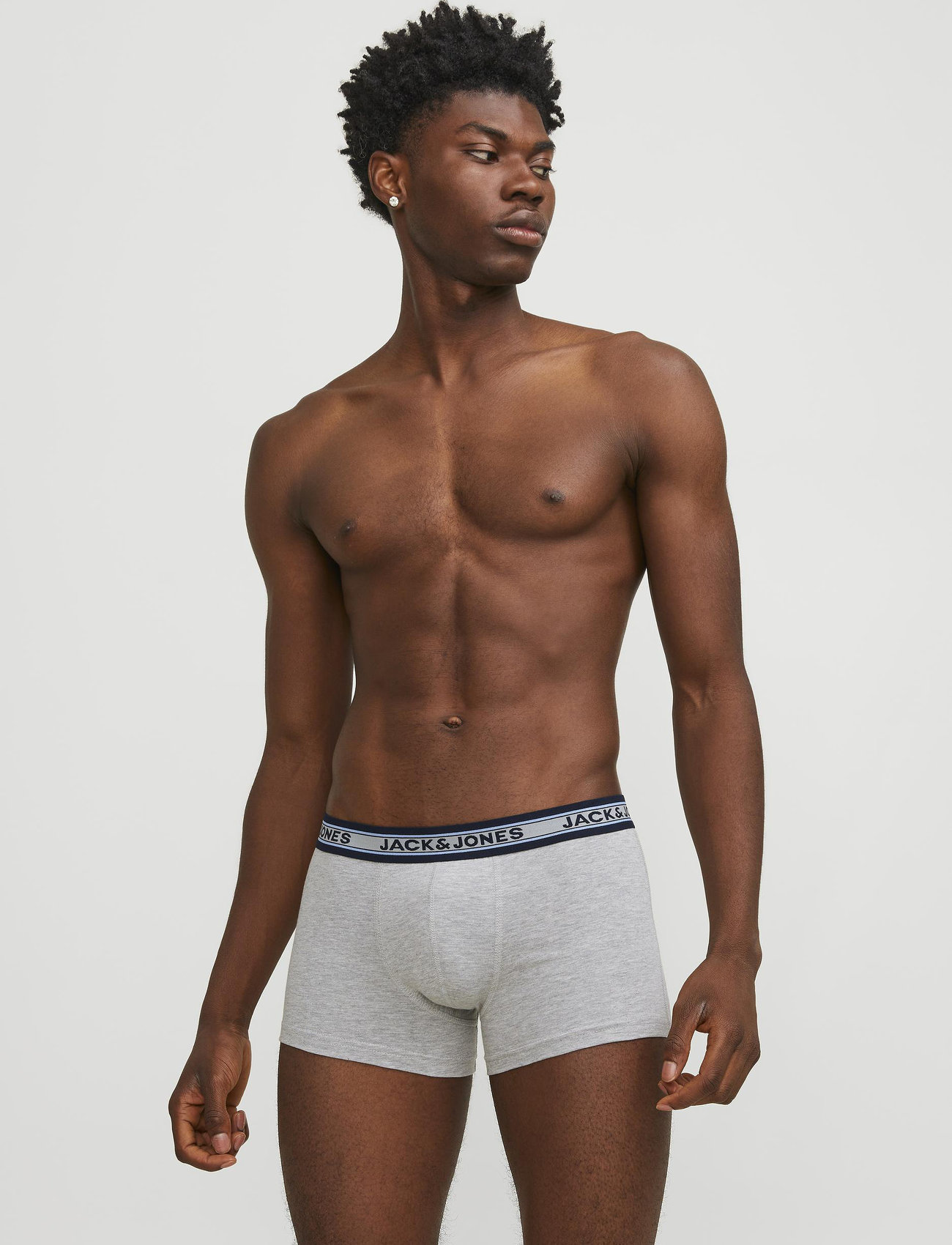 Jack & Jones Jacsolid Trunks 10 Packs Noos, XL, Grey, Undertøj > Boksere, Herre