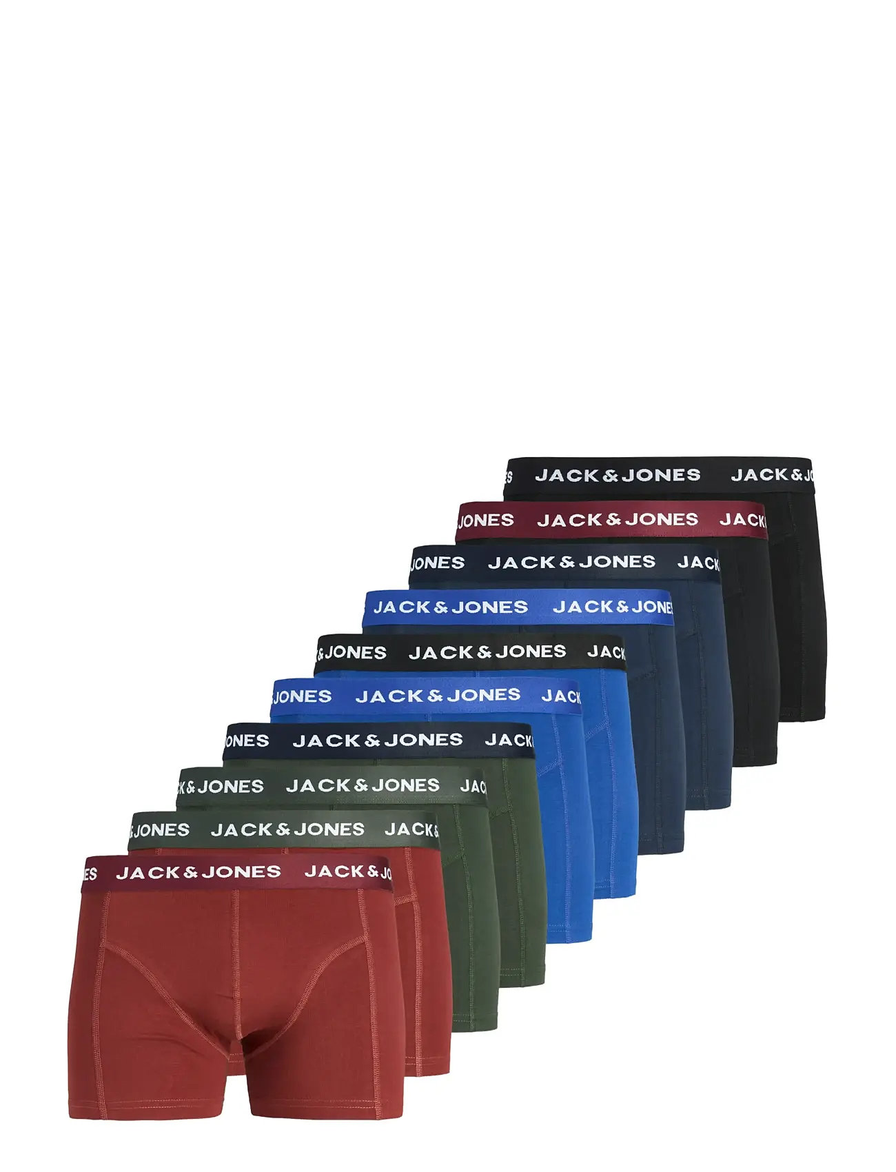 JACK & JONES Jacsolid Trunks 10 Packs Noos Schwarz - XL - Herren